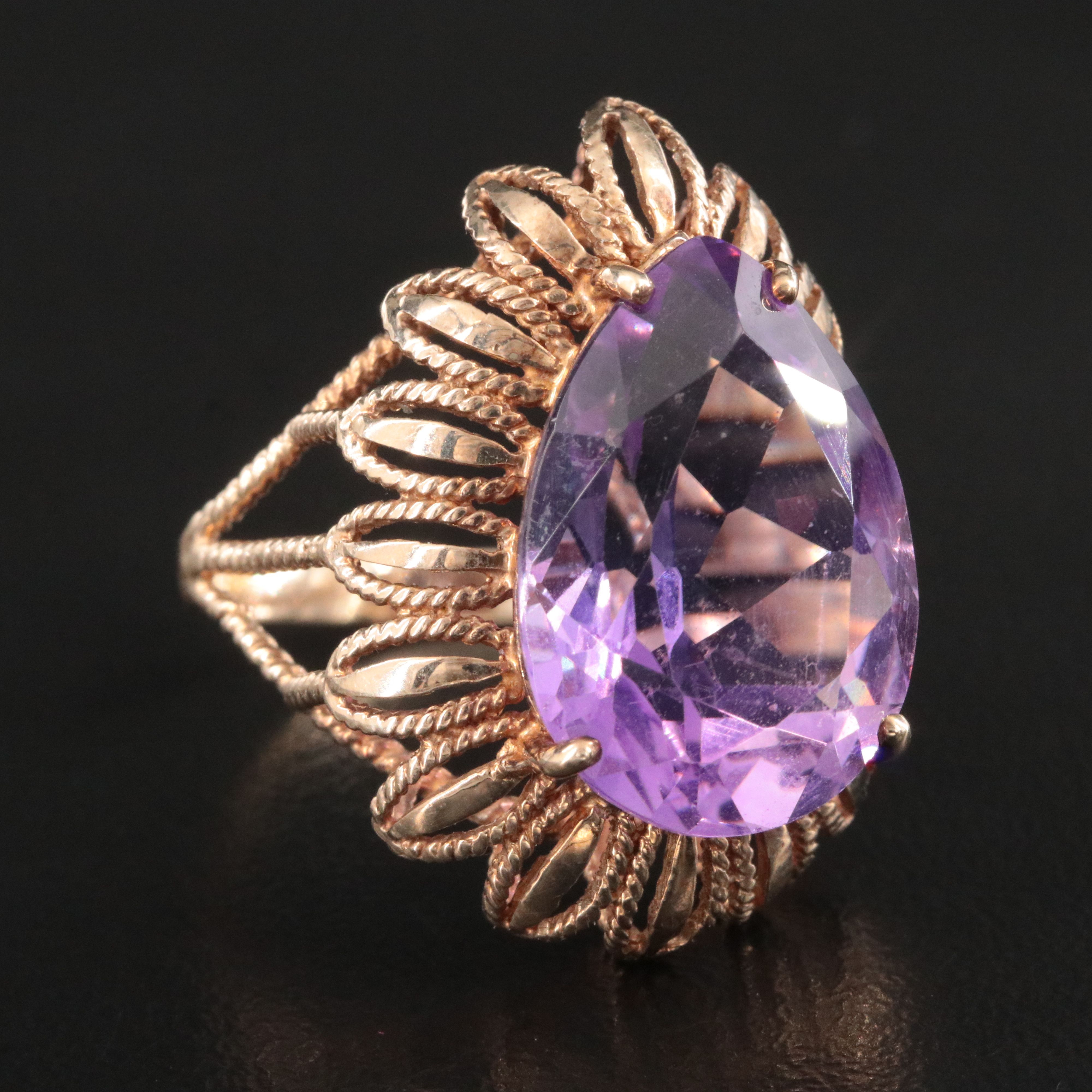 10K 11.05 CT Amethyst Ring