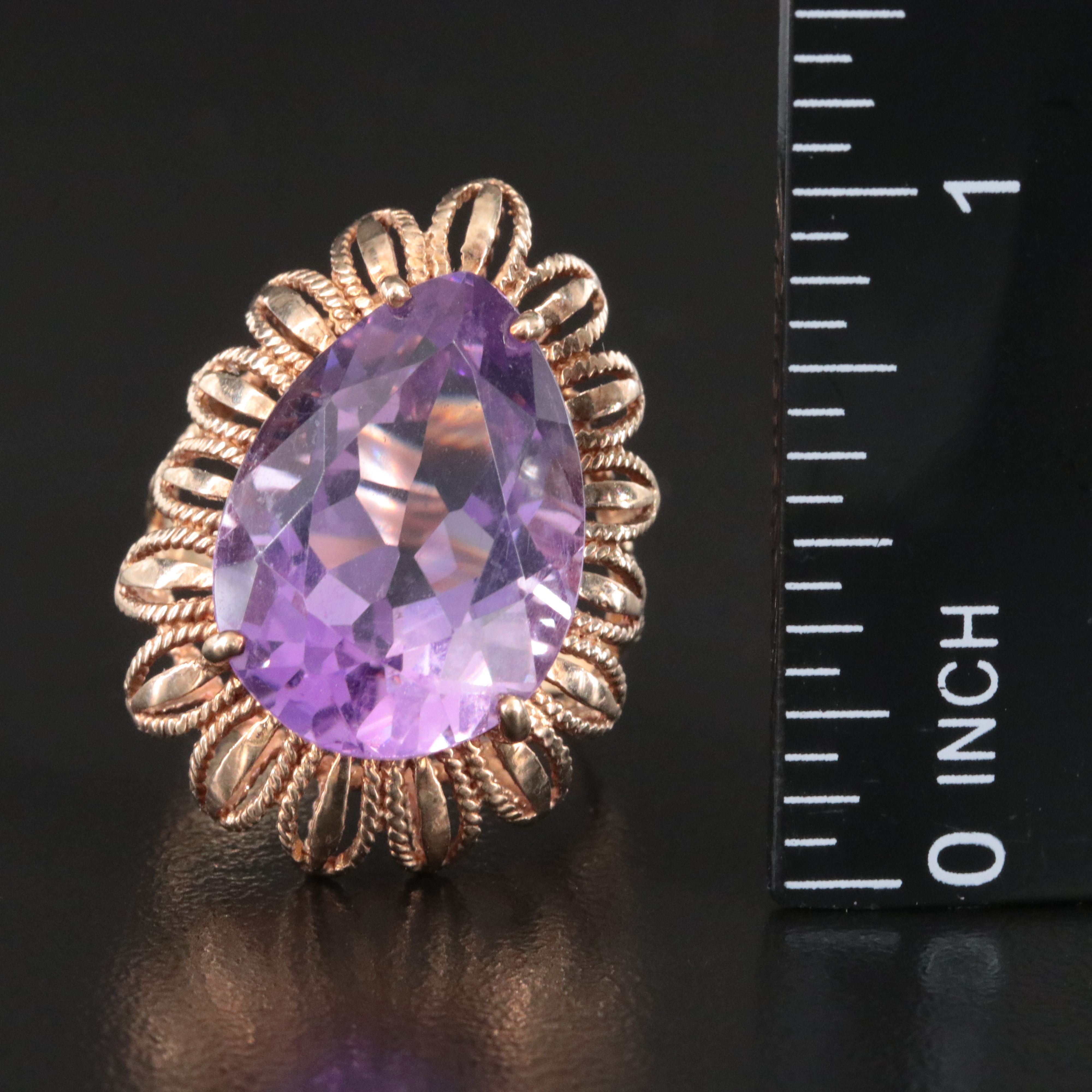 10K 11.05 CT Amethyst Ring