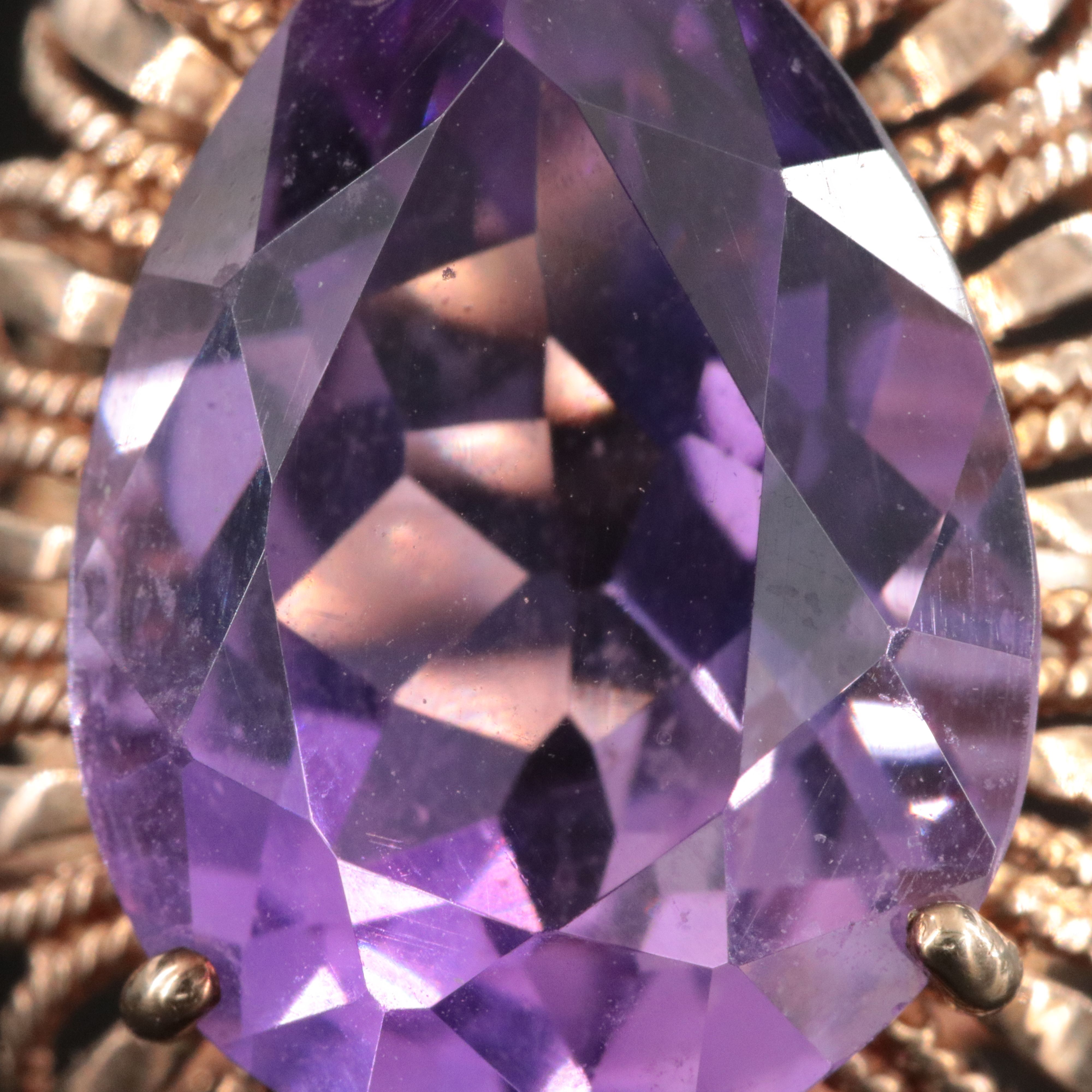 10K 11.05 CT Amethyst Ring