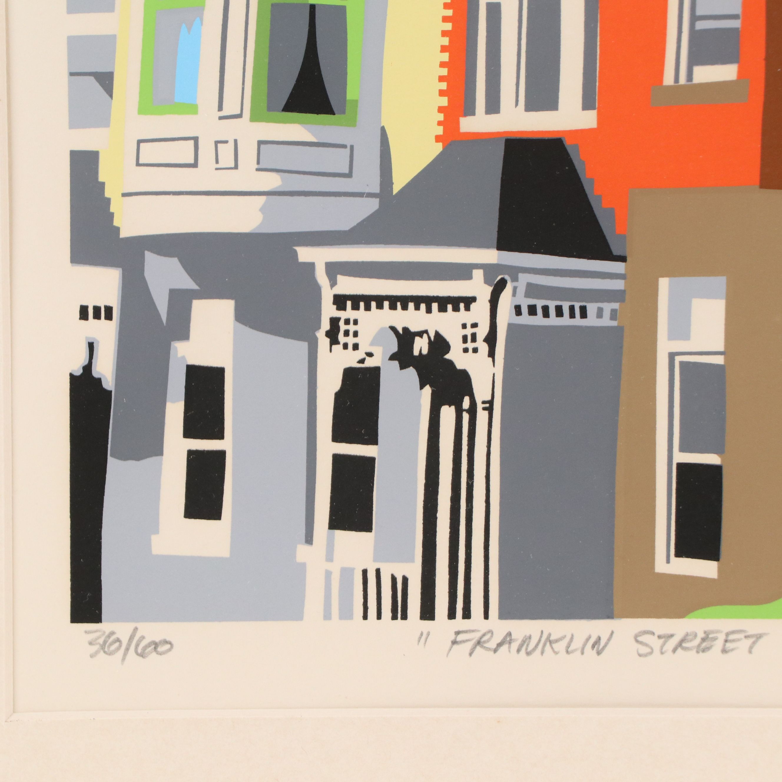 Joseph C. English Serigraph "Franklin Street Hi-Rise," 1977