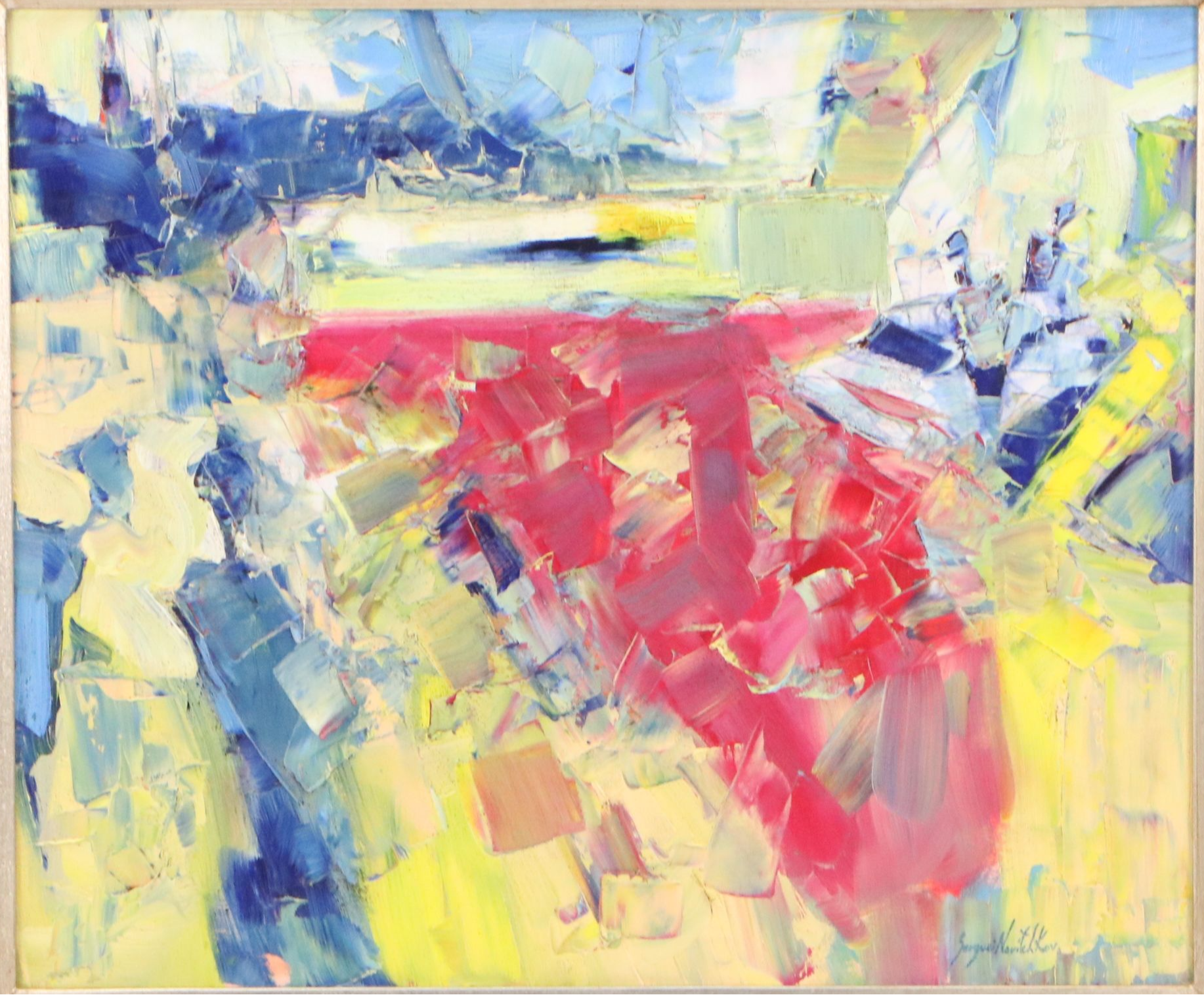 Serguei Novitchkov Modern Oil Painting "Quantum Socialization," 2026