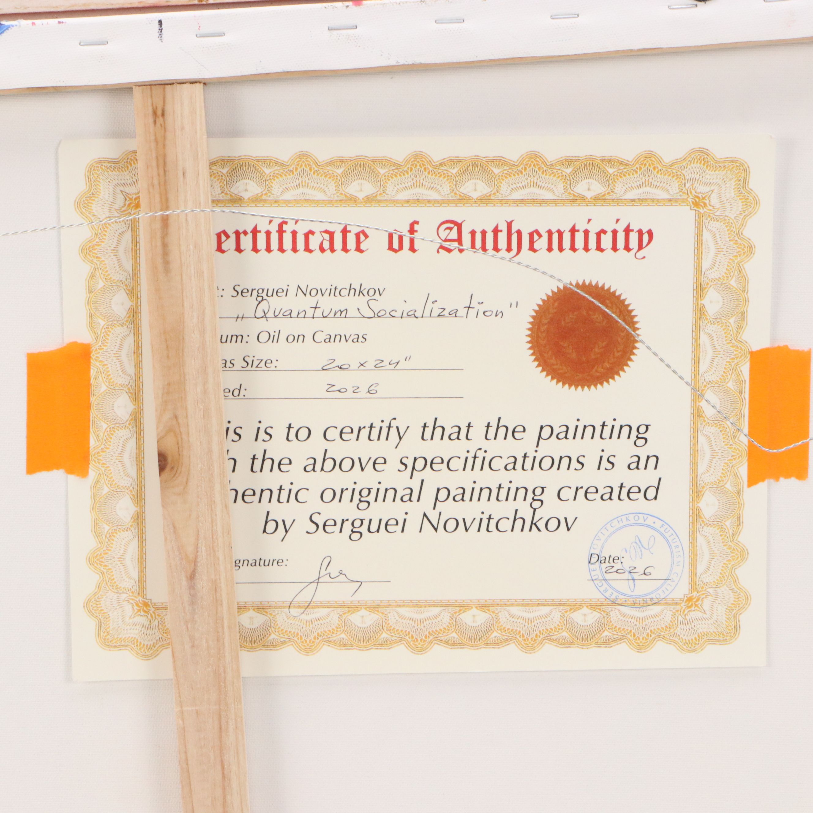 Serguei Novitchkov Modern Oil Painting "Quantum Socialization," 2026