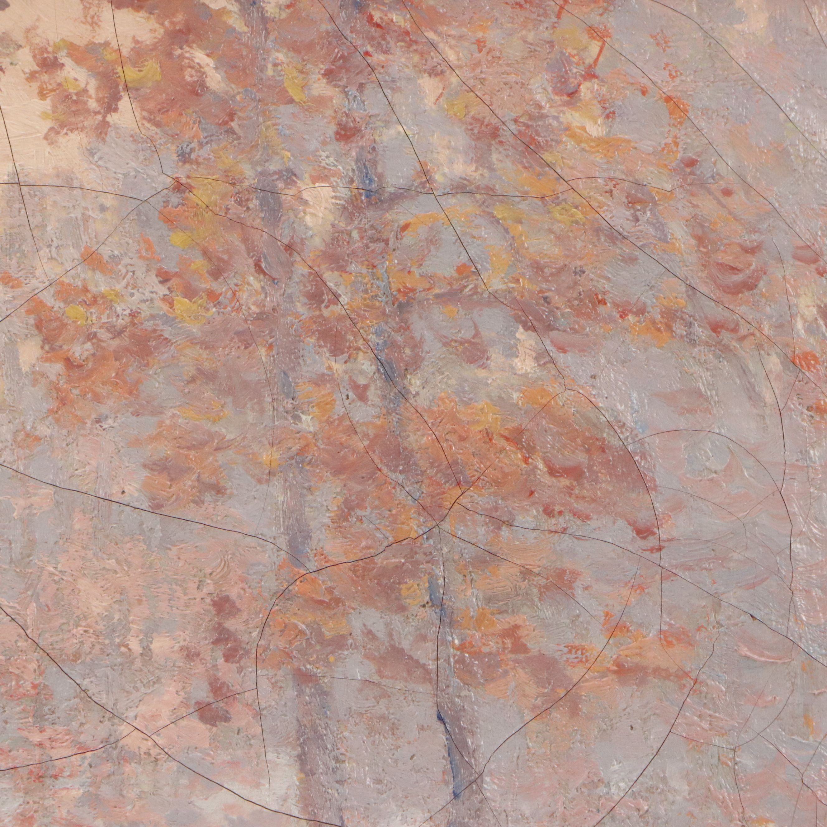 Alfred Jansson Oil Painting of Forest in Snow, 1917