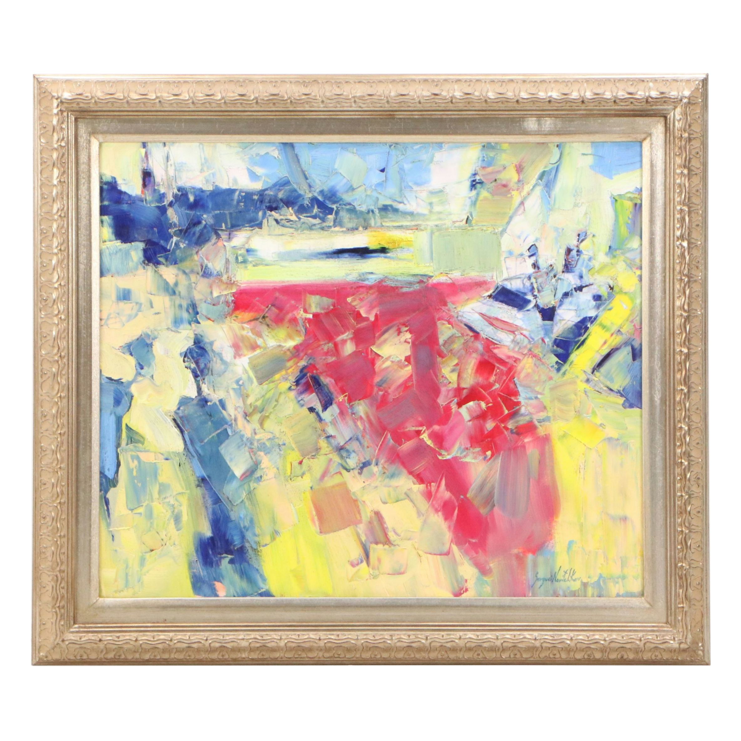 Serguei Novitchkov Modern Oil Painting "Quantum Socialization," 2026