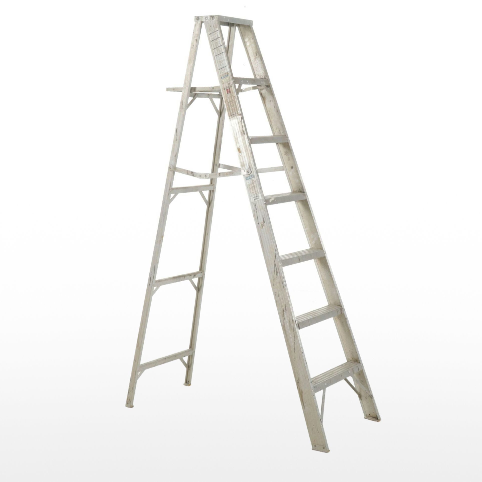 Michigan Ladder 7' Aluminum Stepladder, Late 20th Century