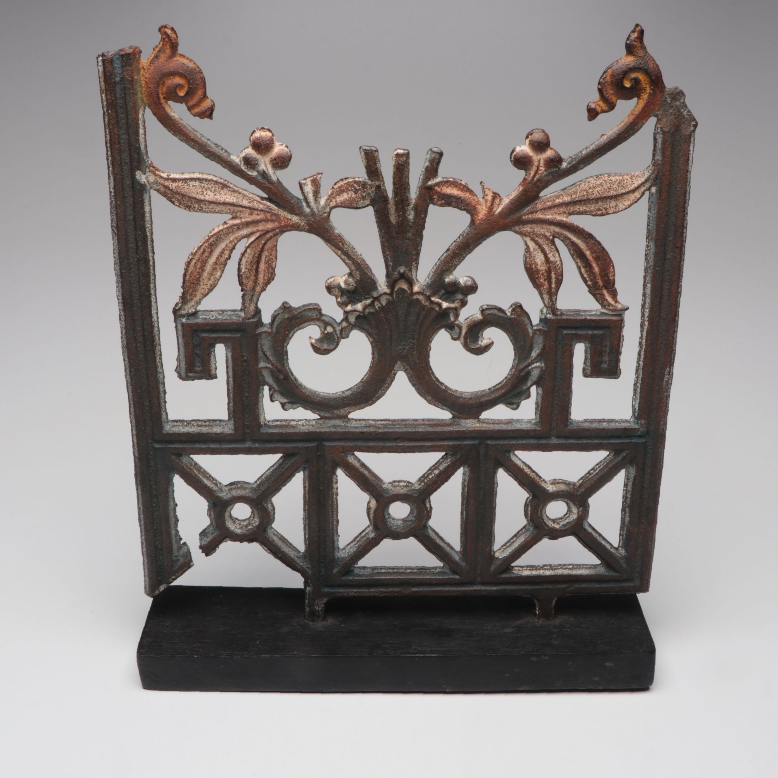 Mounted Wrought Iron Architectural Salvage