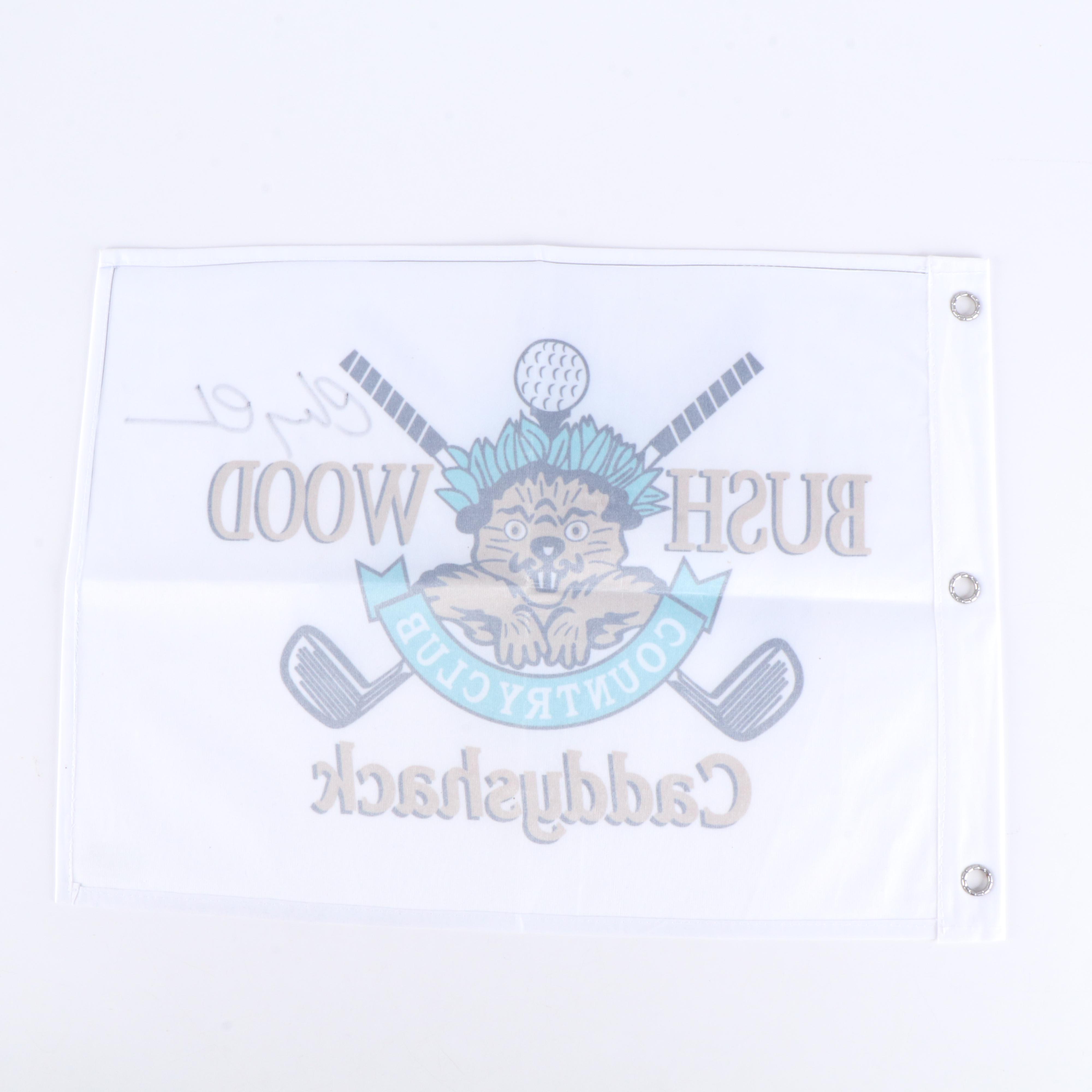 Chevy Chase Signed Bush Wood Country Club "Caddyshack" Golf Flag, Beckett