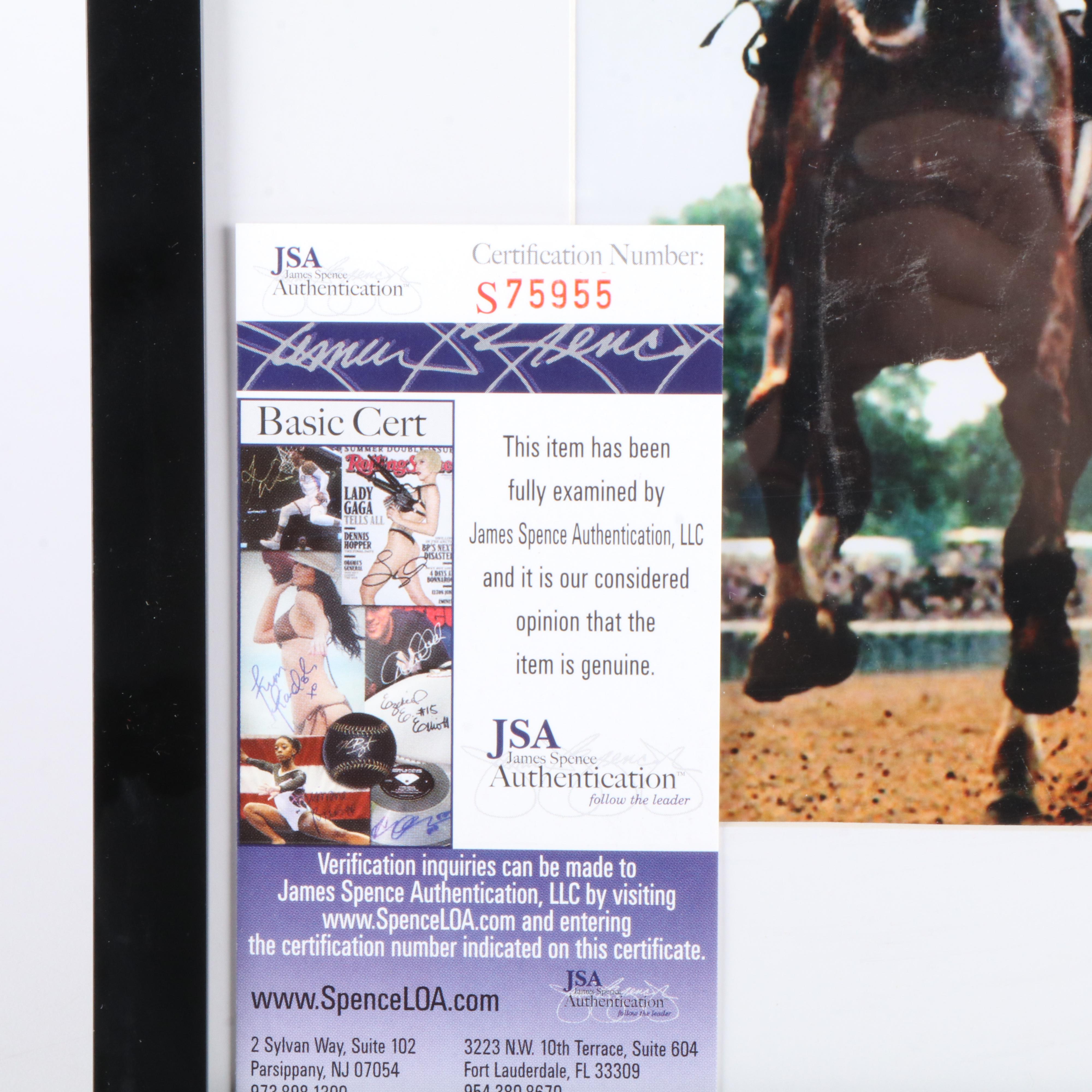 Ron Turcotte Signed Print Featuring Secretariat, JSA