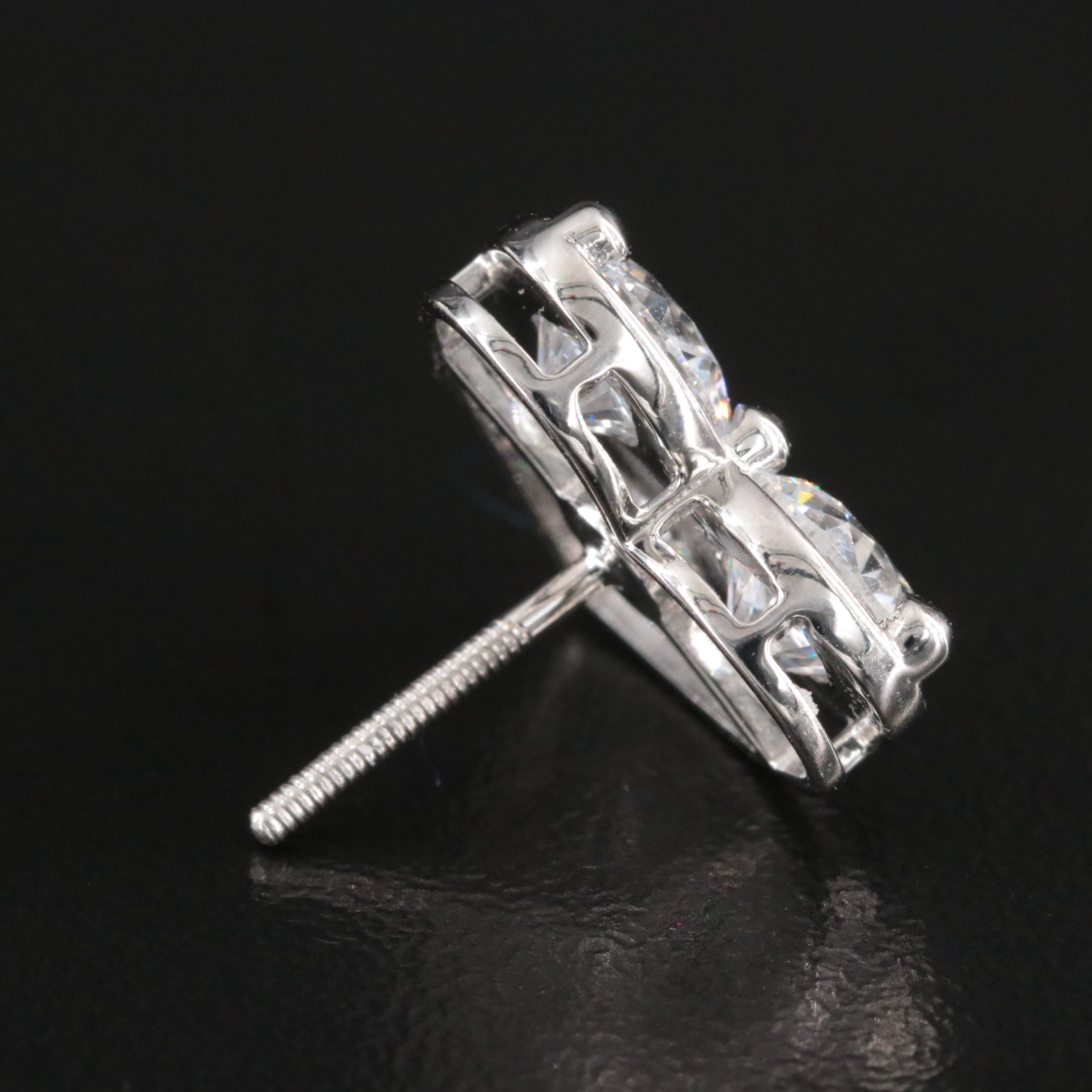 Platinum 5.33 CTW Lab Grown Diamond Heart sEarrings