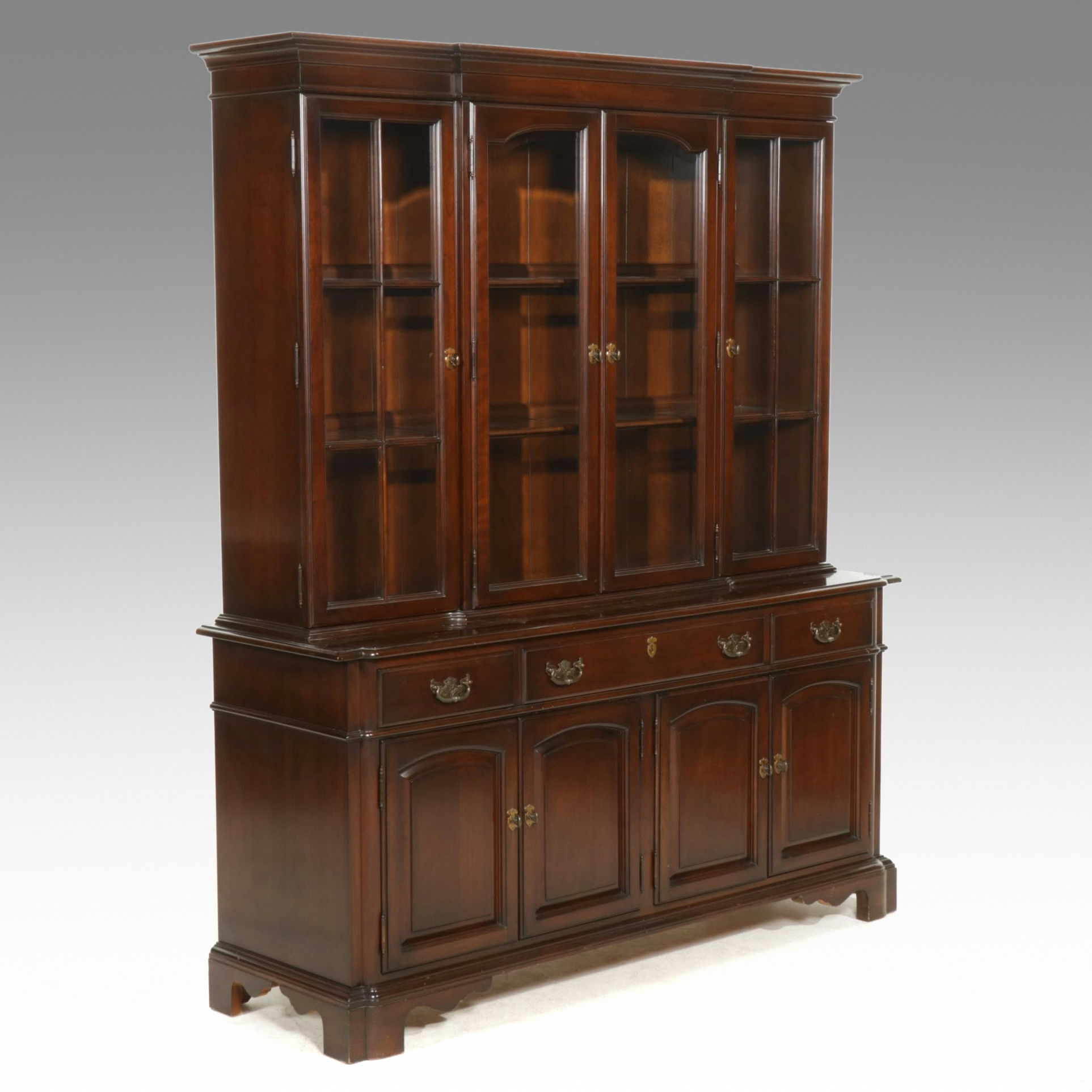 Cherry China Cabinet, Late 20th Century