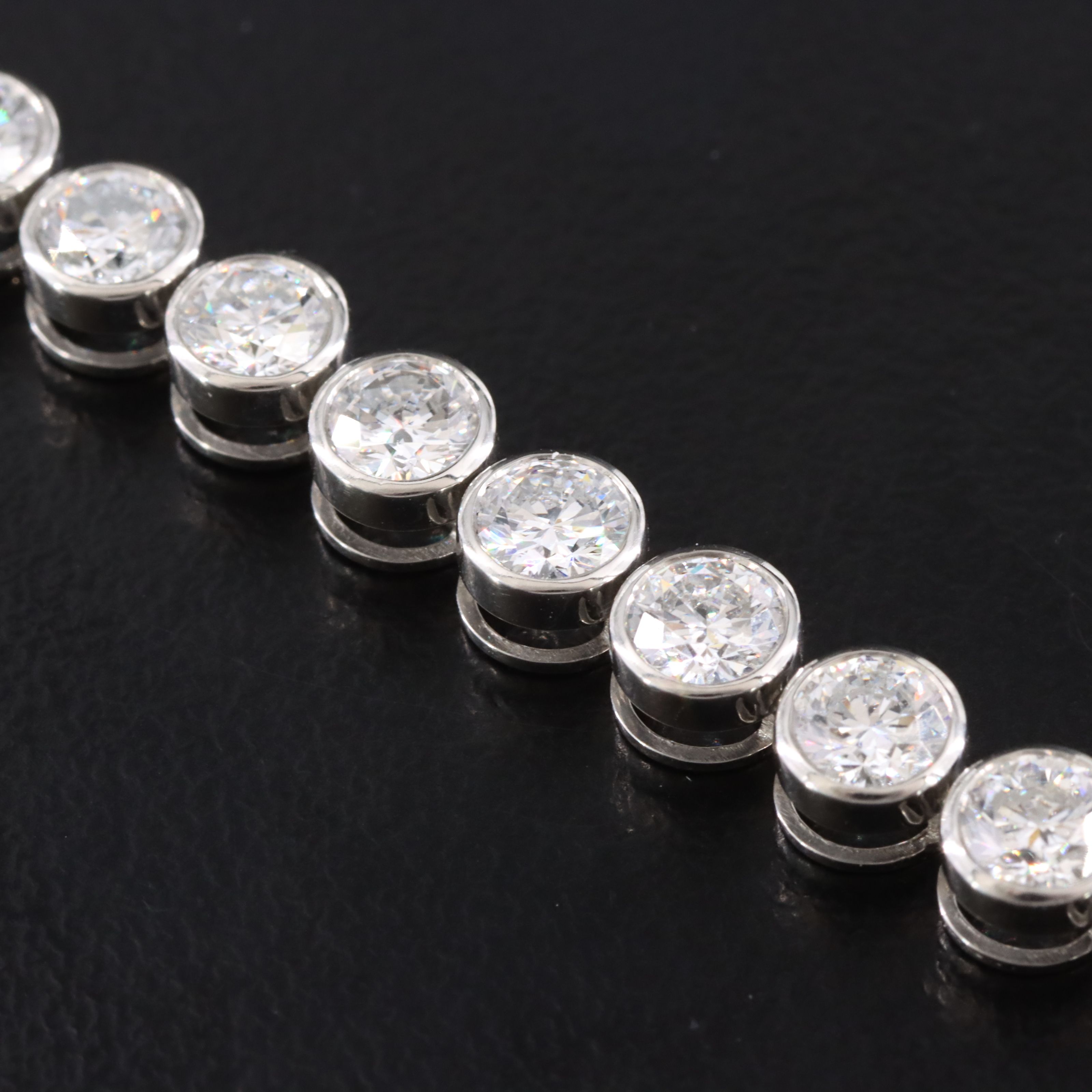 Platinum 8.11 CTW Lab Grown Diamond Line Bracelet