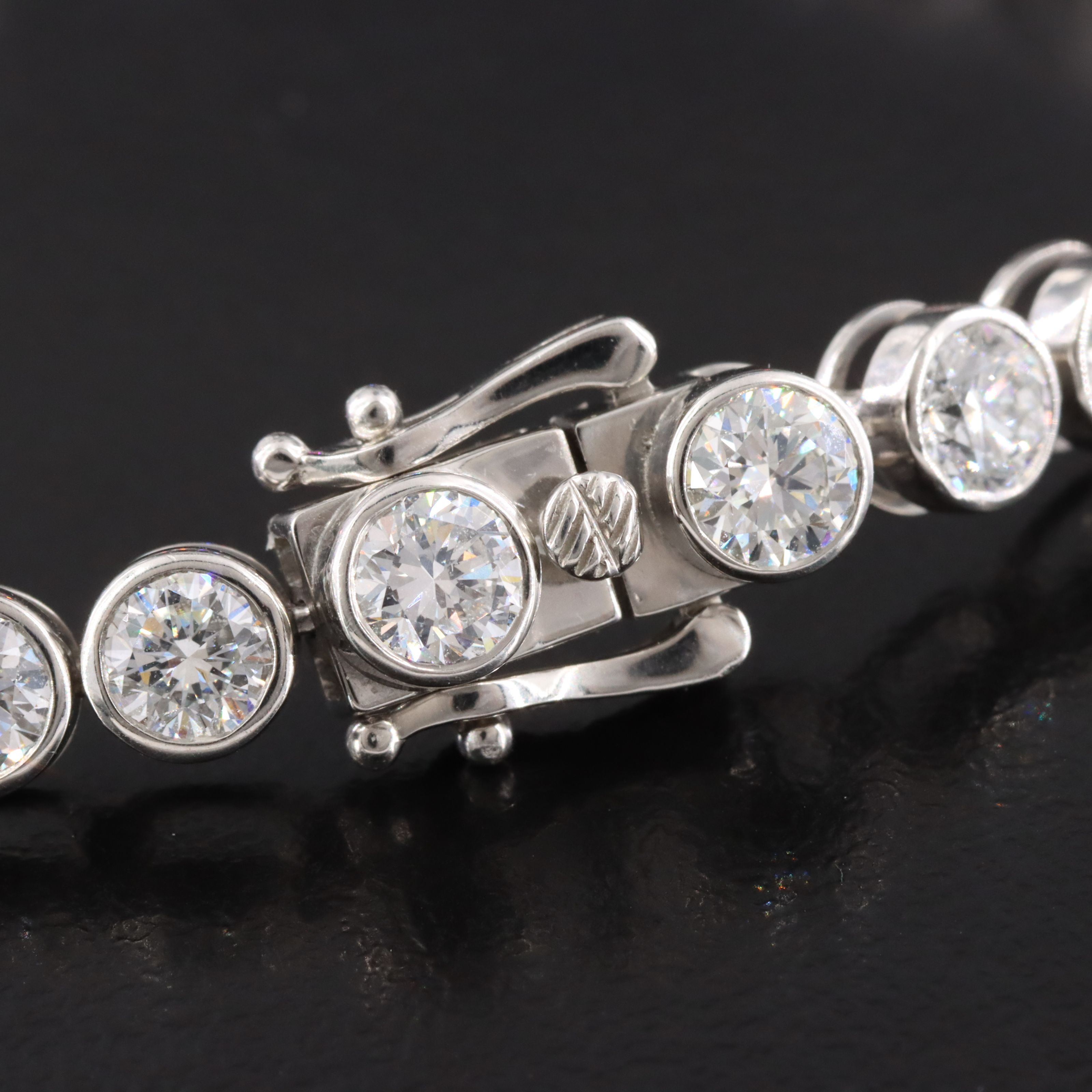 Platinum 8.11 CTW Lab Grown Diamond Line Bracelet