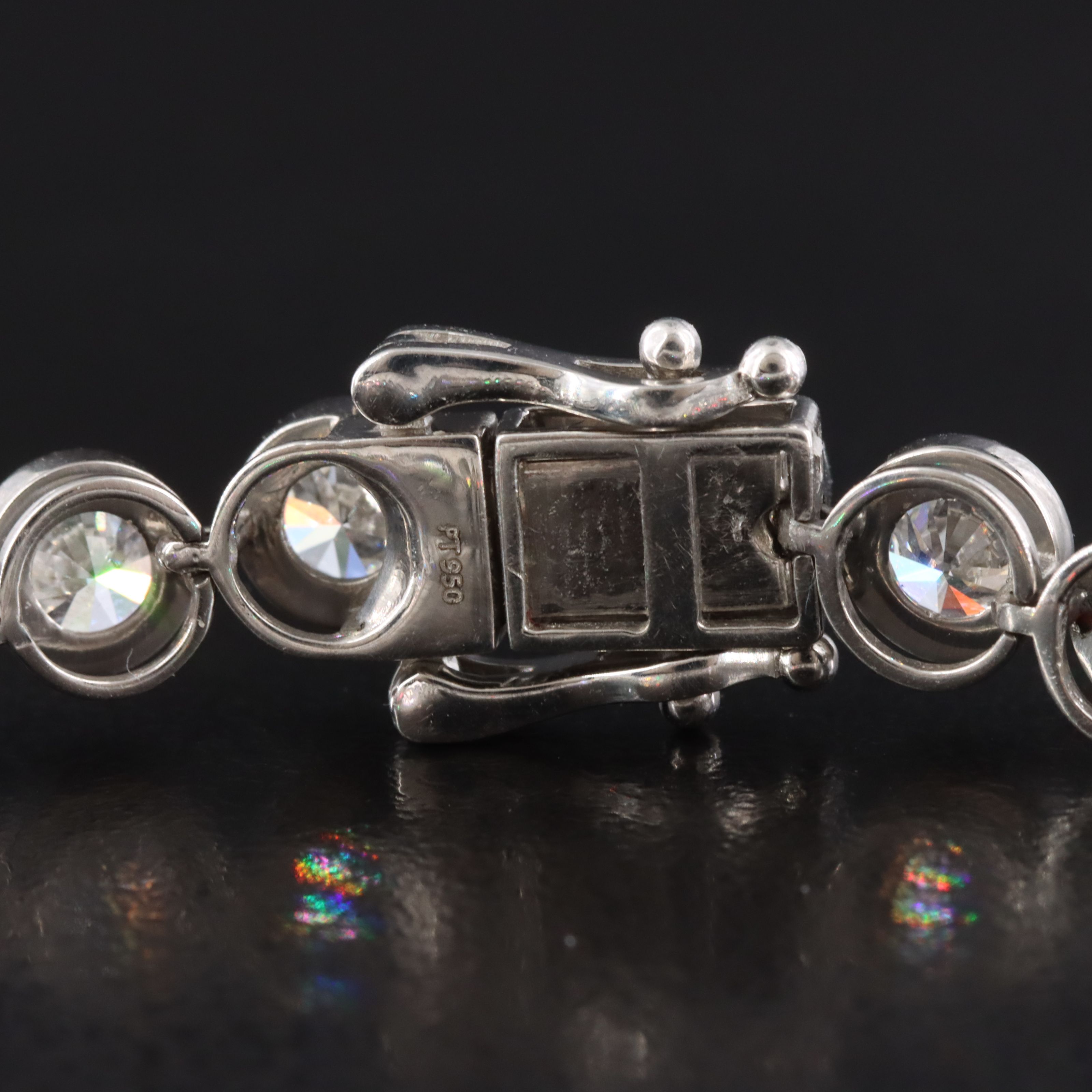 Platinum 8.11 CTW Lab Grown Diamond Line Bracelet