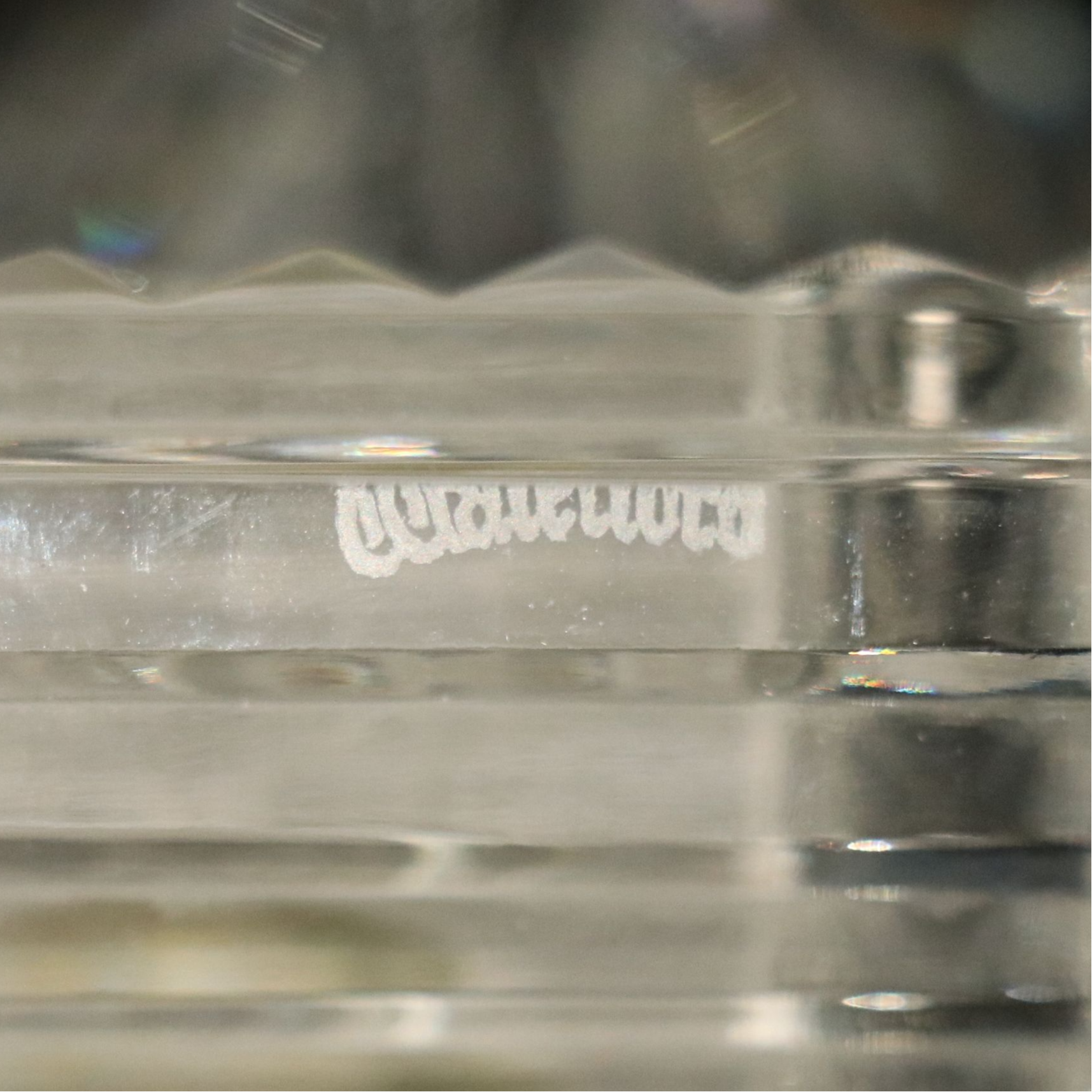 Mikasa Crystal Desk Clock with More Glass and Brass Office Accessories