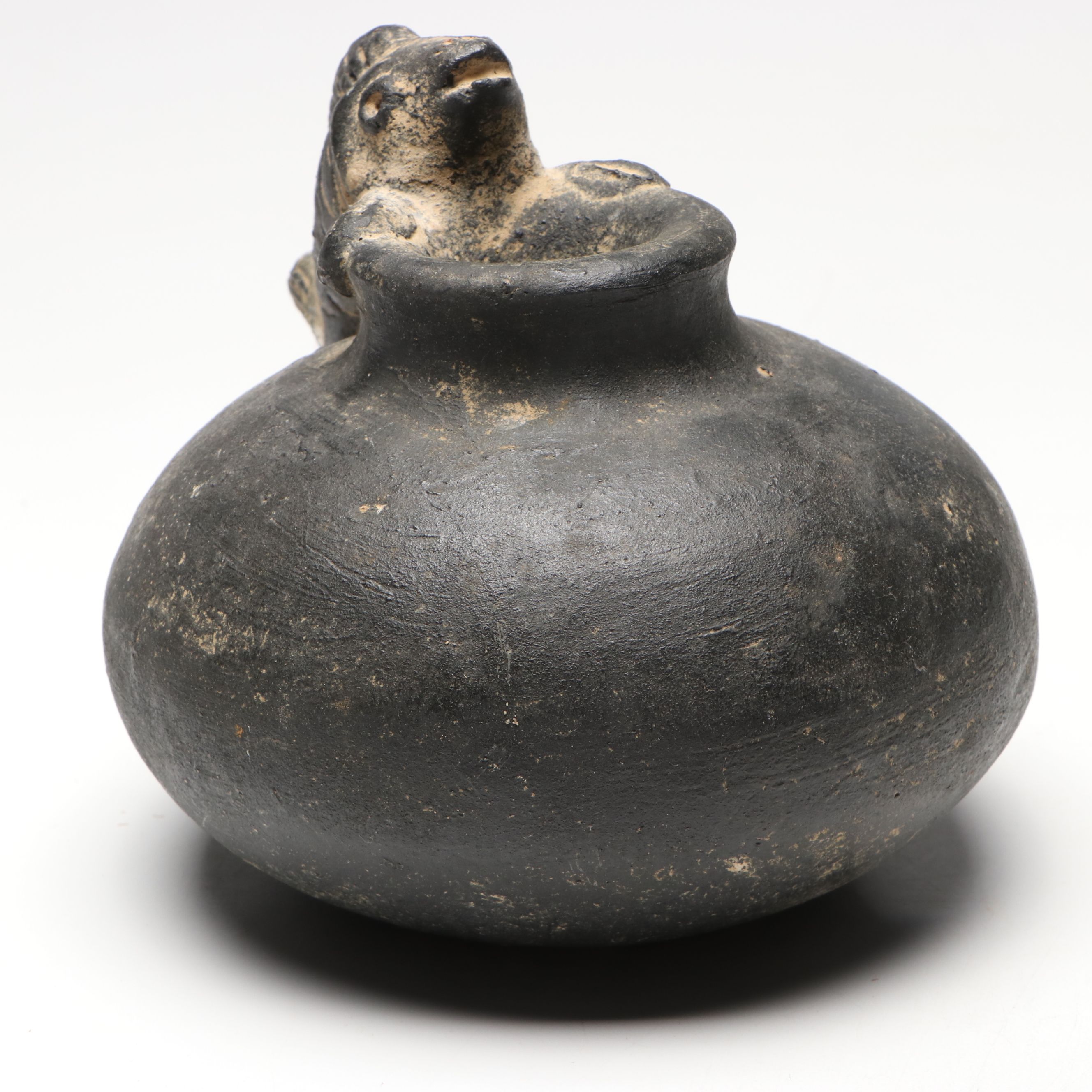 Fish Rim Blackware Pot