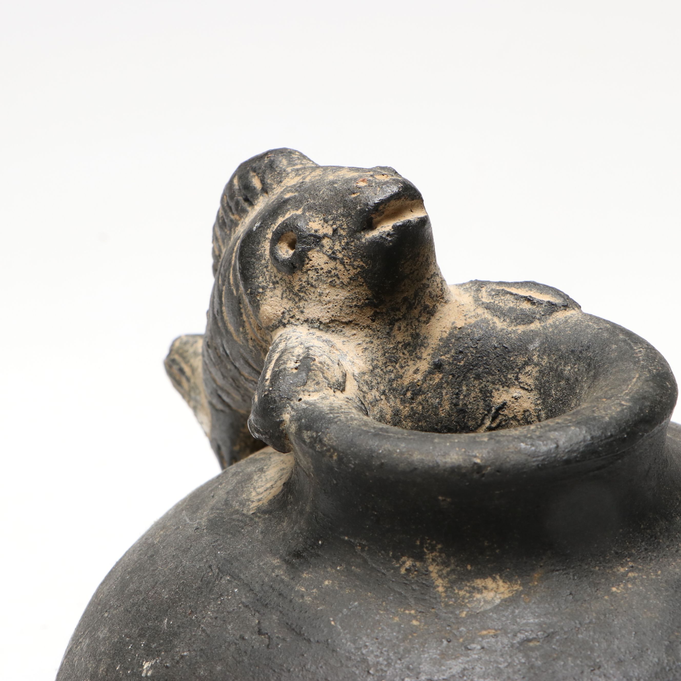 Fish Rim Blackware Pot