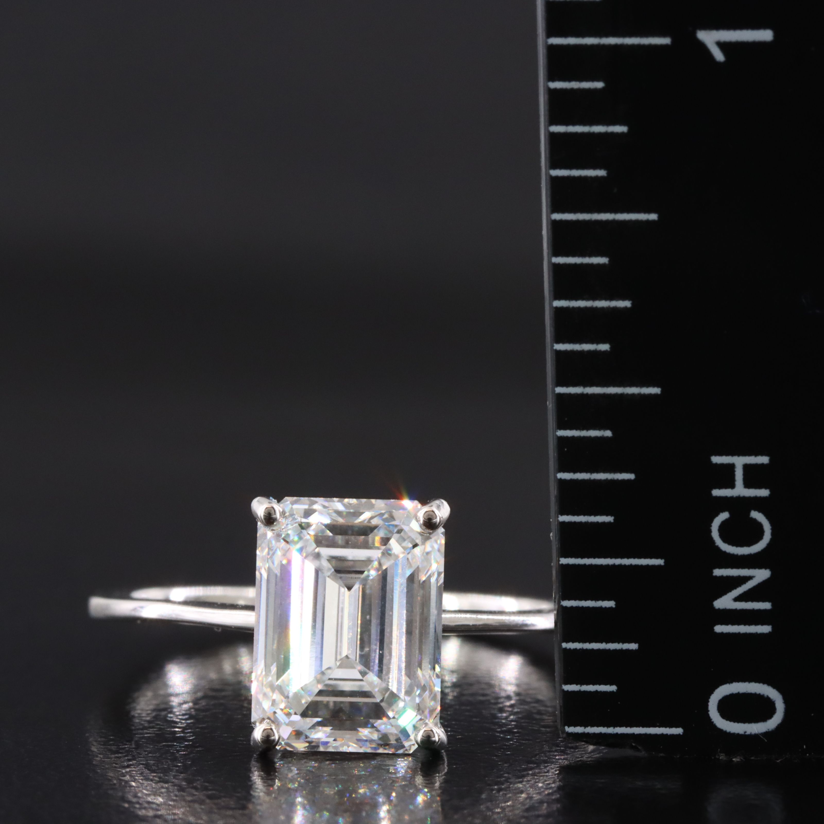 Platinum 3.00 CT Lab Grown Diamond Solitaire Ring with IGI Report
