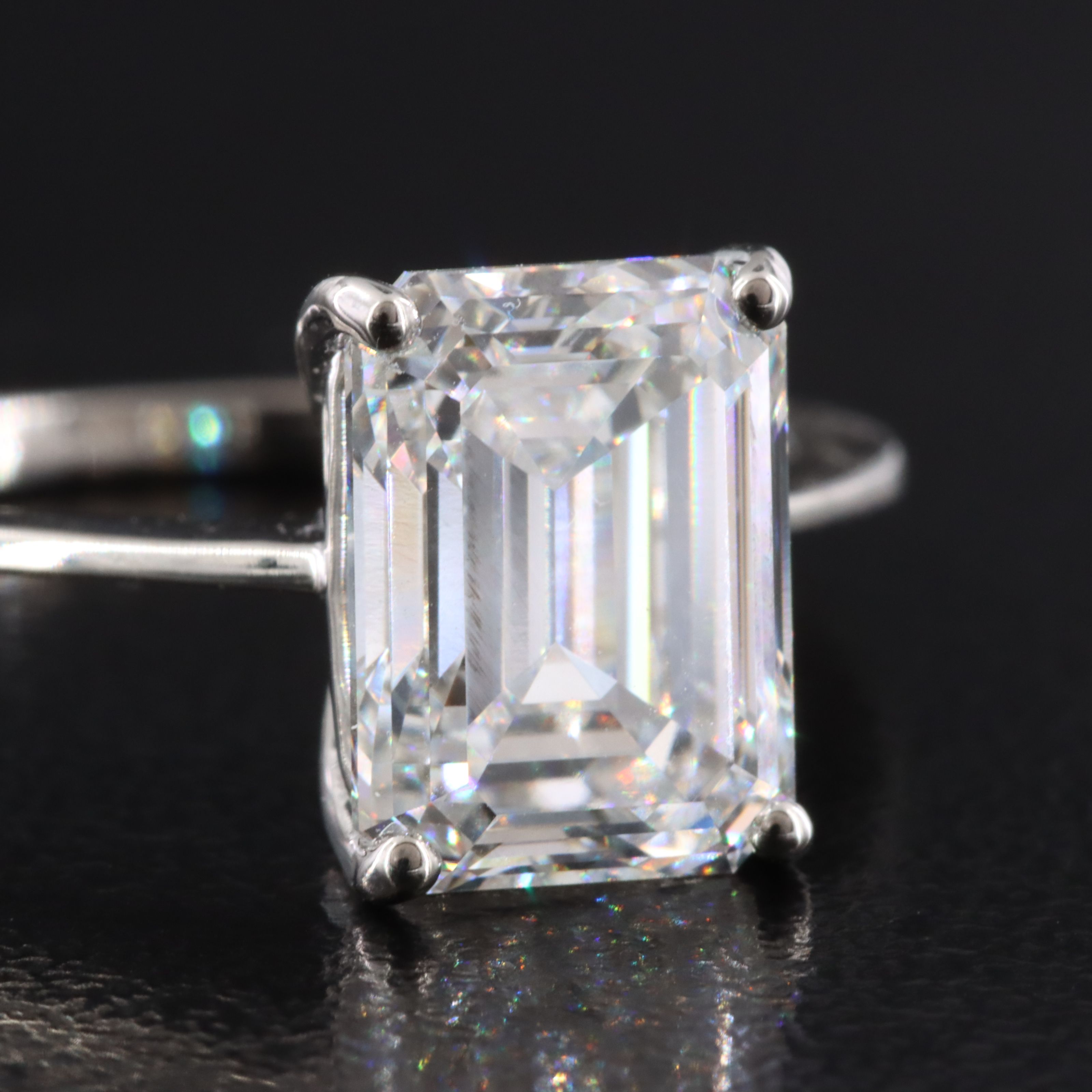 Platinum 3.00 CT Lab Grown Diamond Solitaire Ring with IGI Report