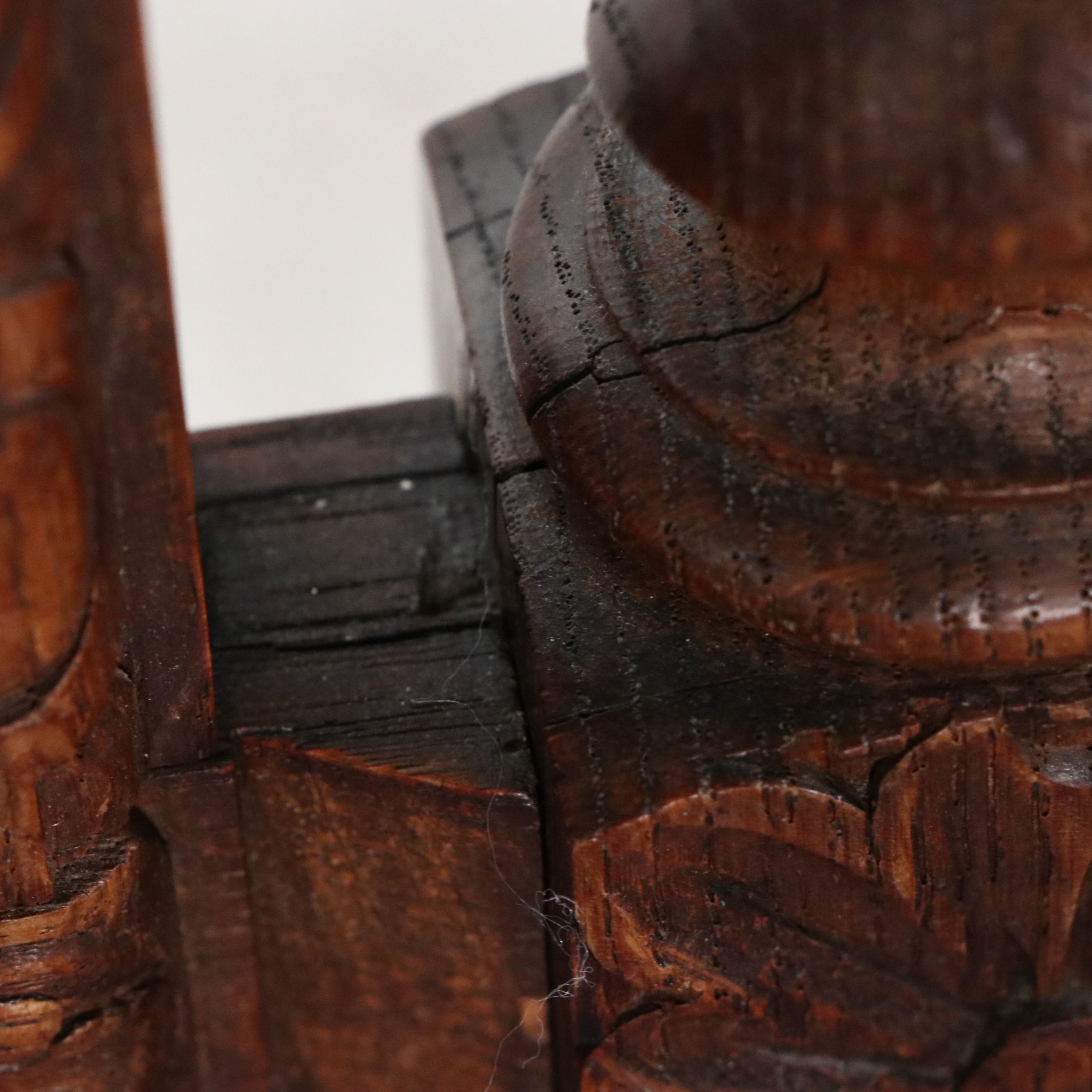 Set of Four Flemish Renaissance Revival Carved Oak Side Chairs