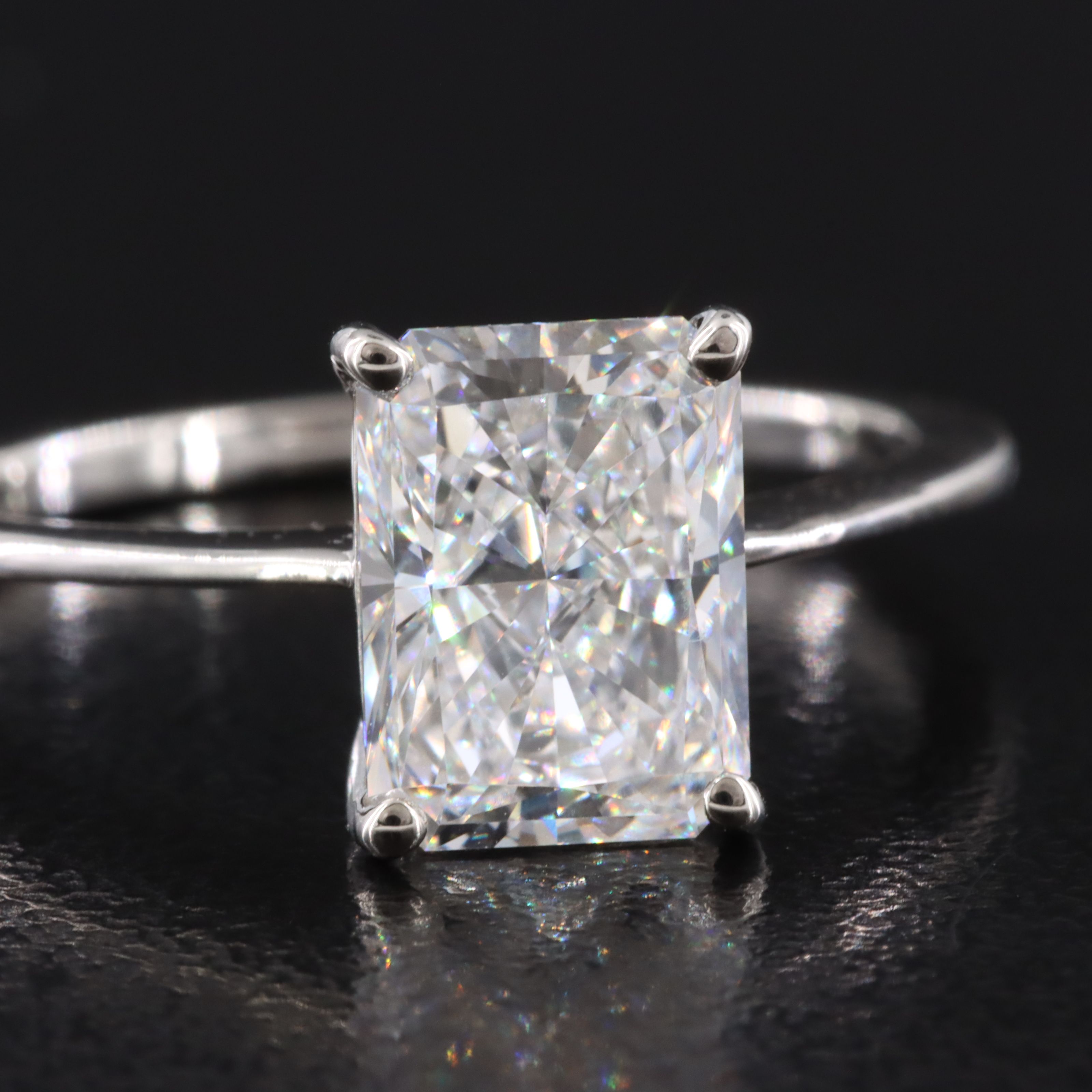 Platinum 1.98 CT Lab Grown Diamond Solitaire Ring with IGI Report