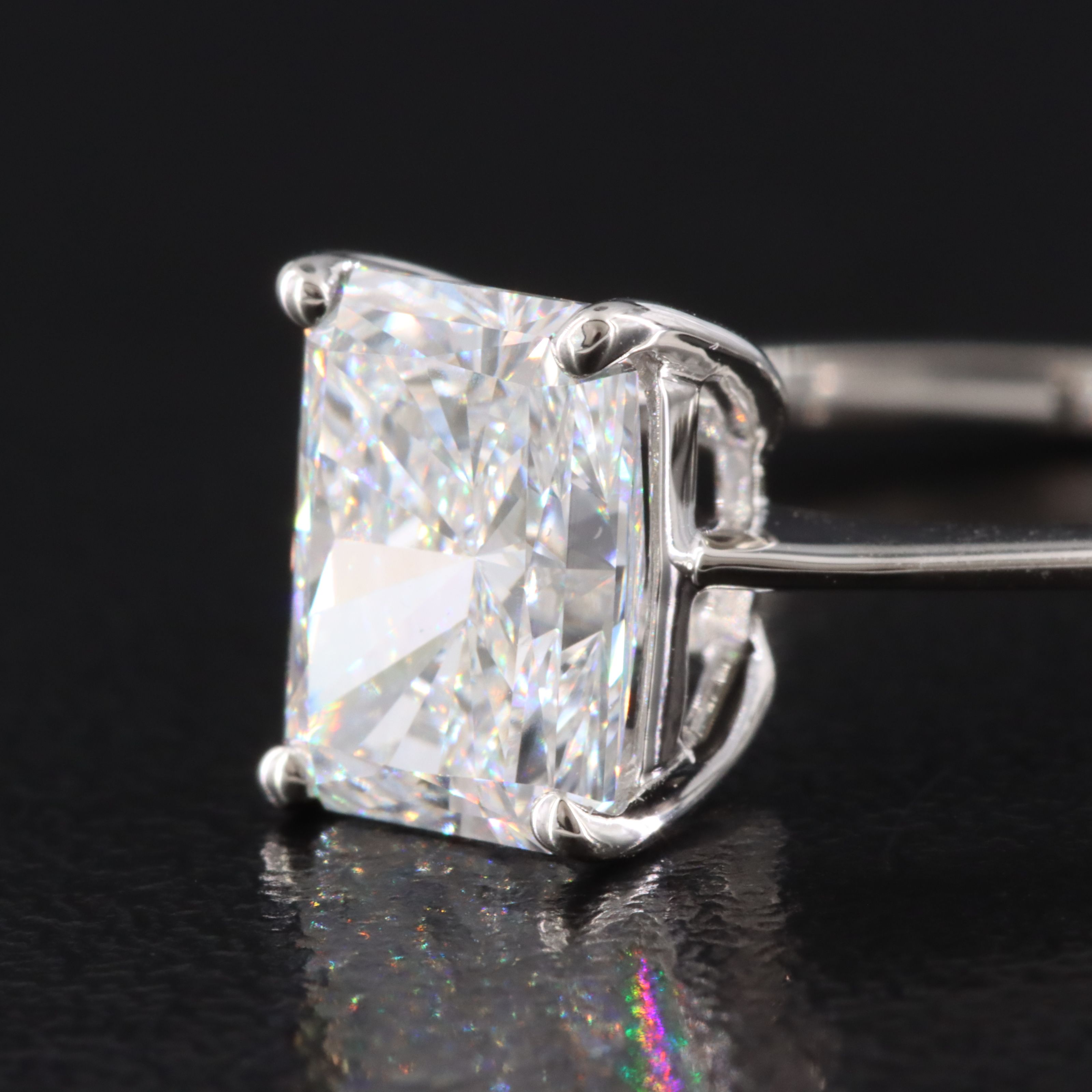 Platinum 1.98 CT Lab Grown Diamond Solitaire Ring with IGI Report