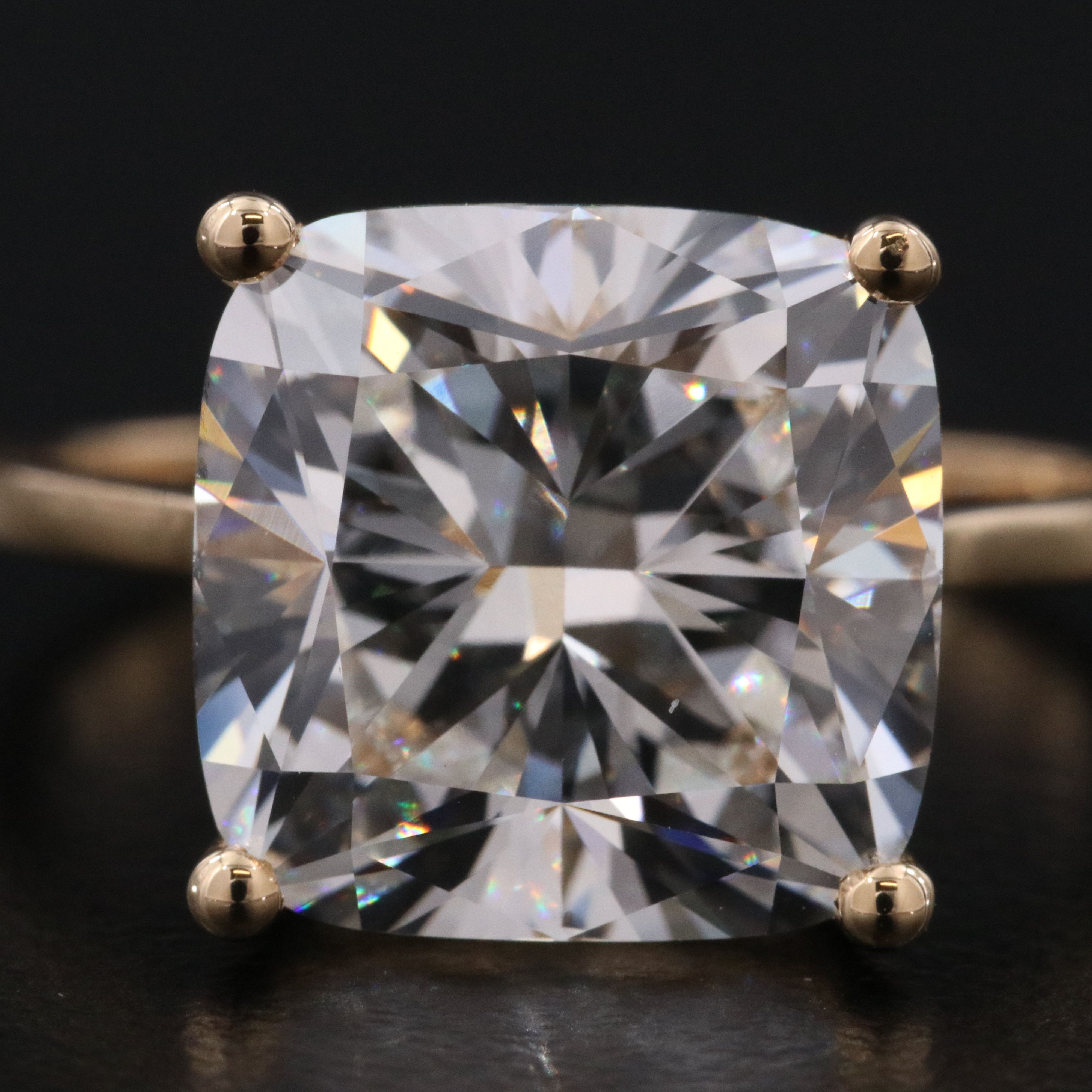 18K 7.05 CT Lab Grown Diamond Solitaire Ring with IGI Report