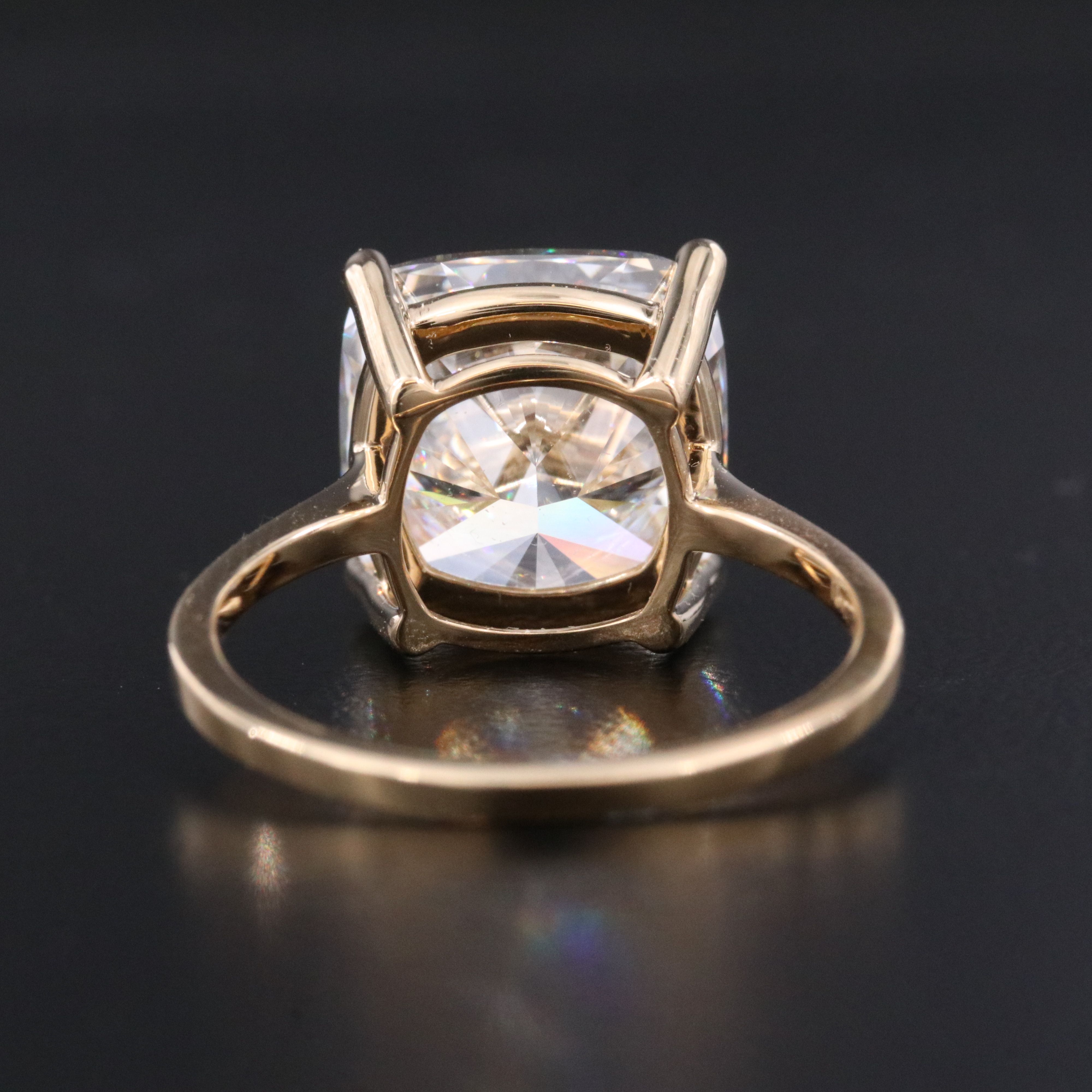 18K 7.05 CT Lab Grown Diamond Solitaire Ring with IGI Report