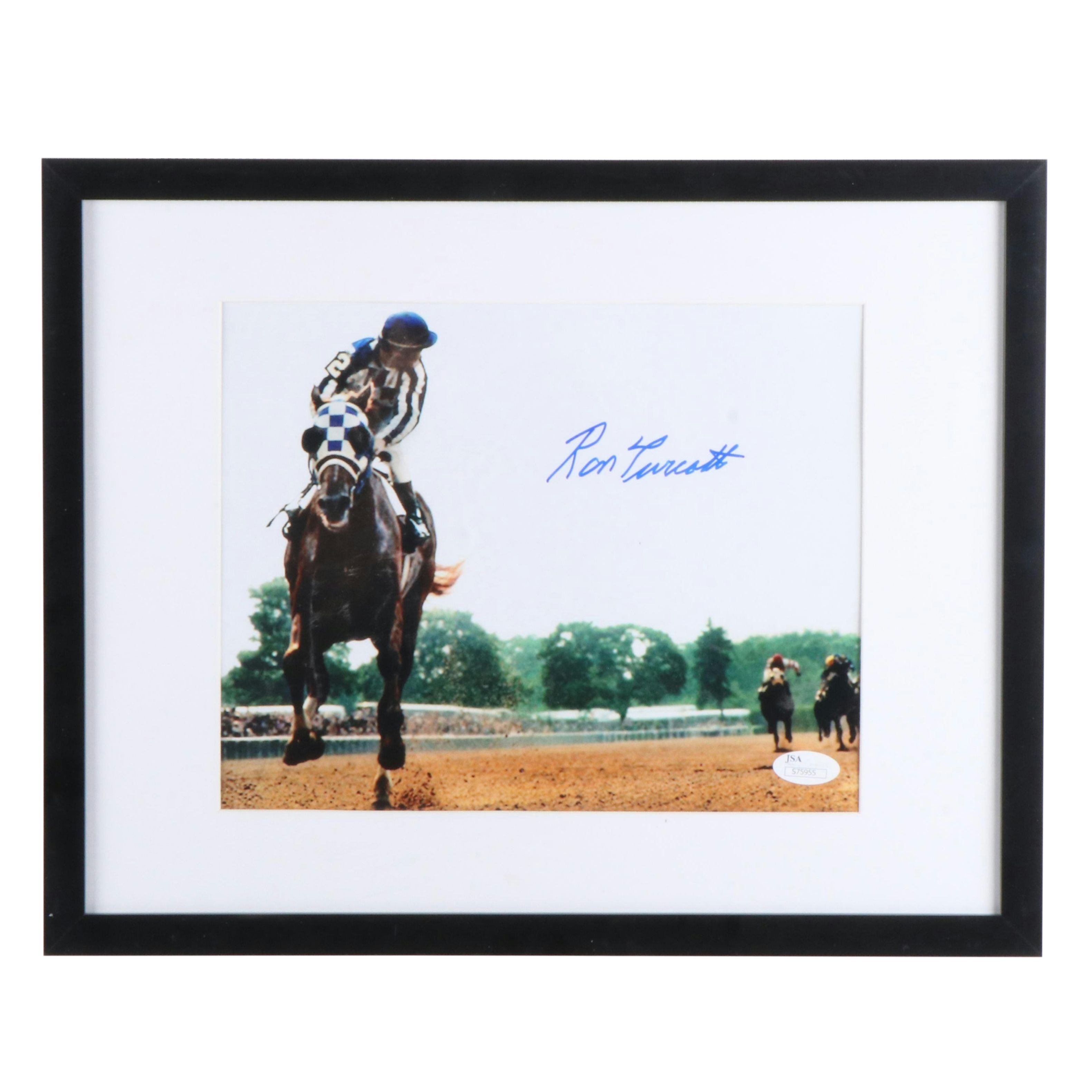 Ron Turcotte Signed Print Featuring Secretariat, JSA