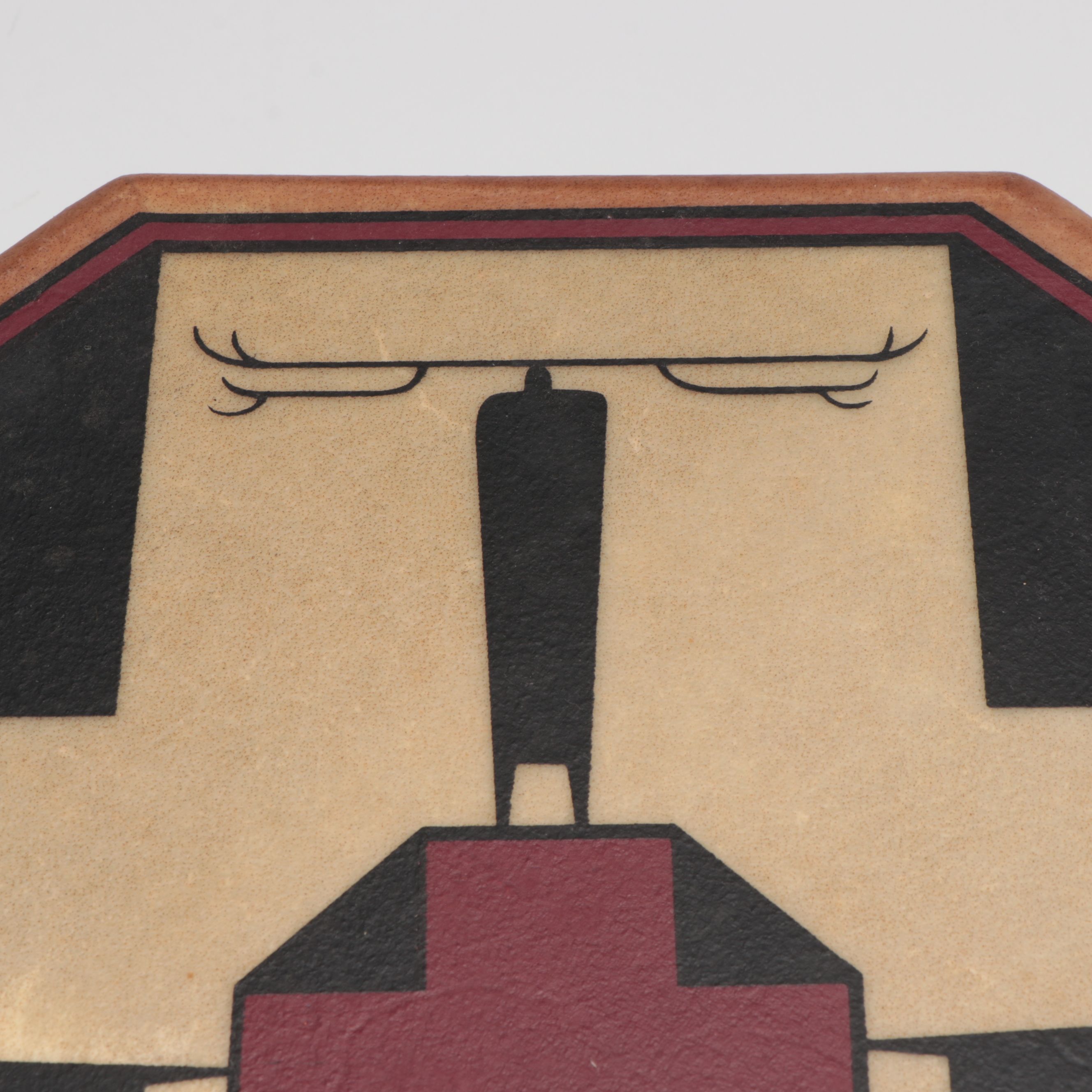 BJ Quintana "The Deer Dance Drum" Hand-Painted Hide Drum, 1991