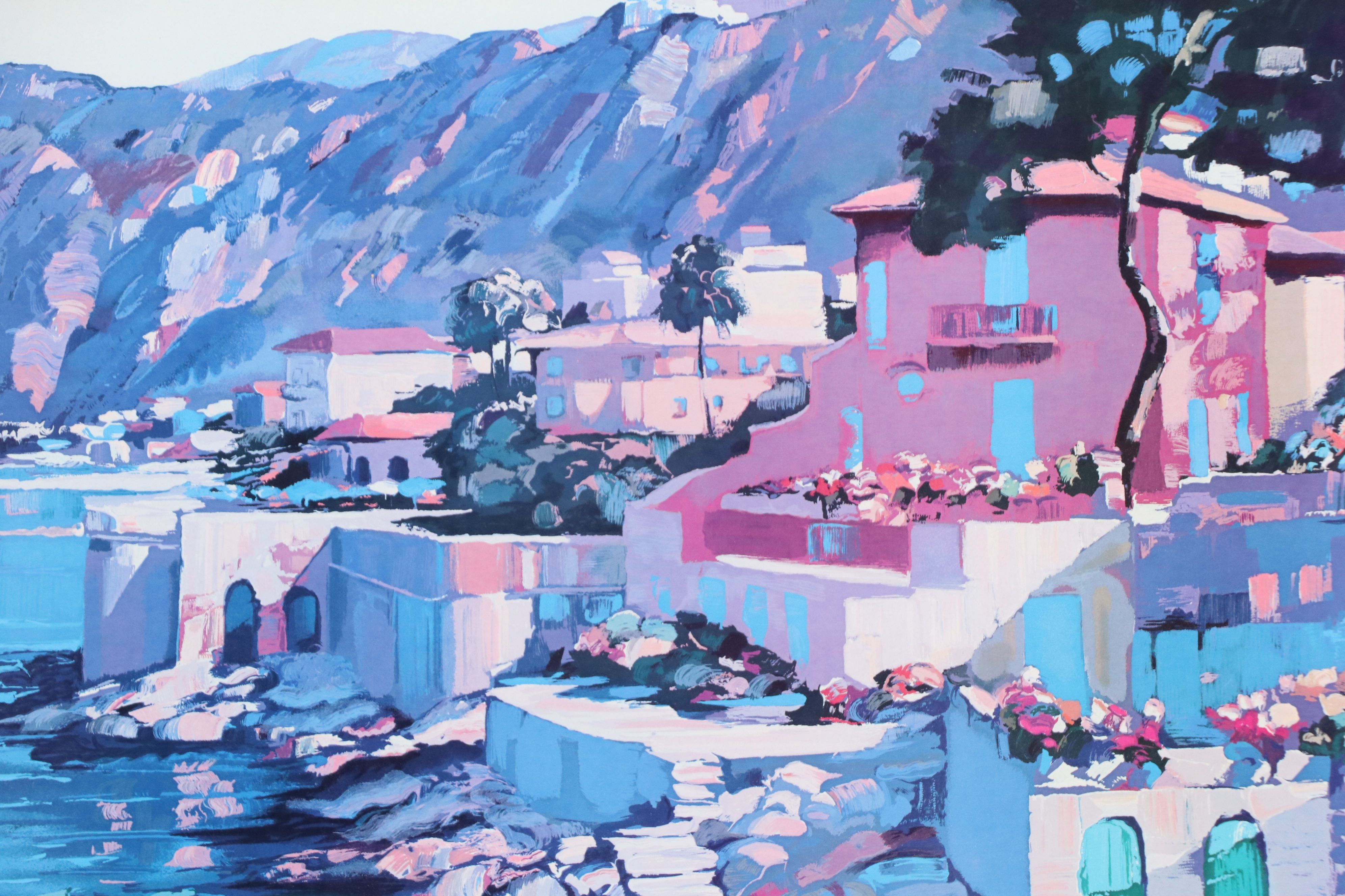After Howard Behrens Offset Lithograph "Memories of Italy: Riviera," 1993