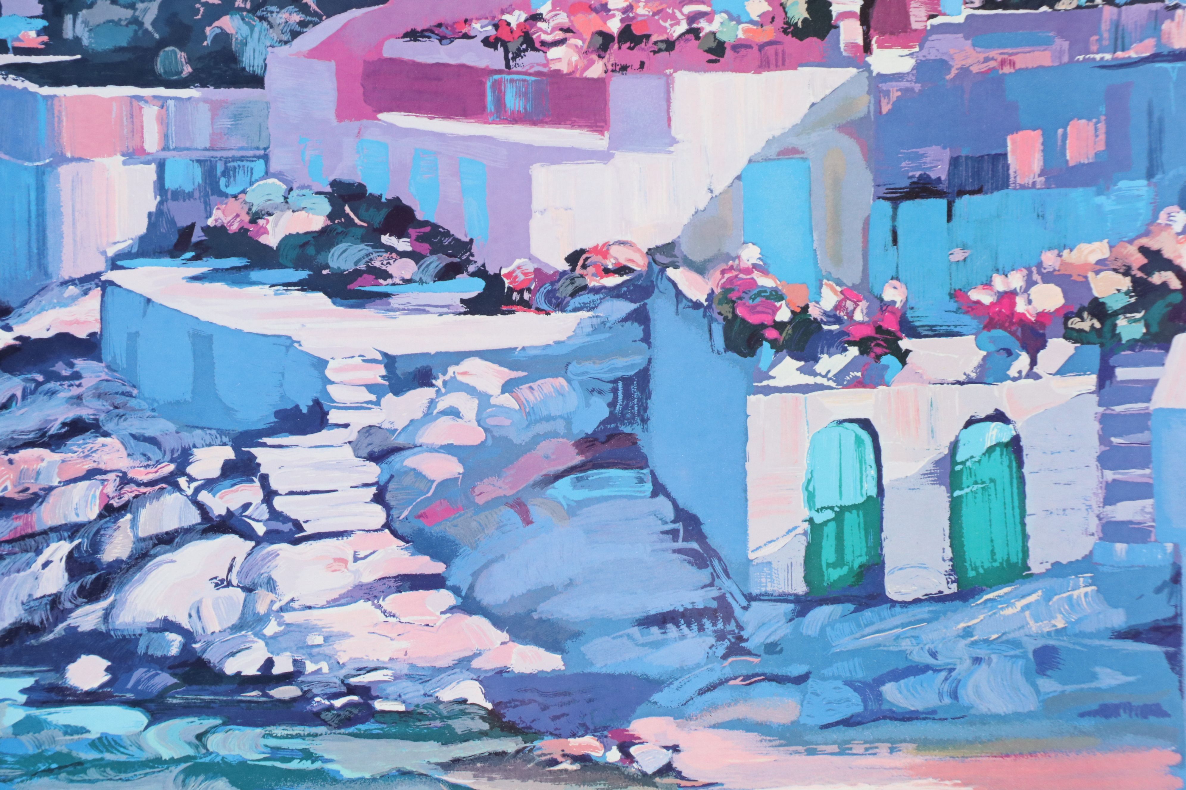 After Howard Behrens Offset Lithograph "Memories of Italy: Riviera," 1993