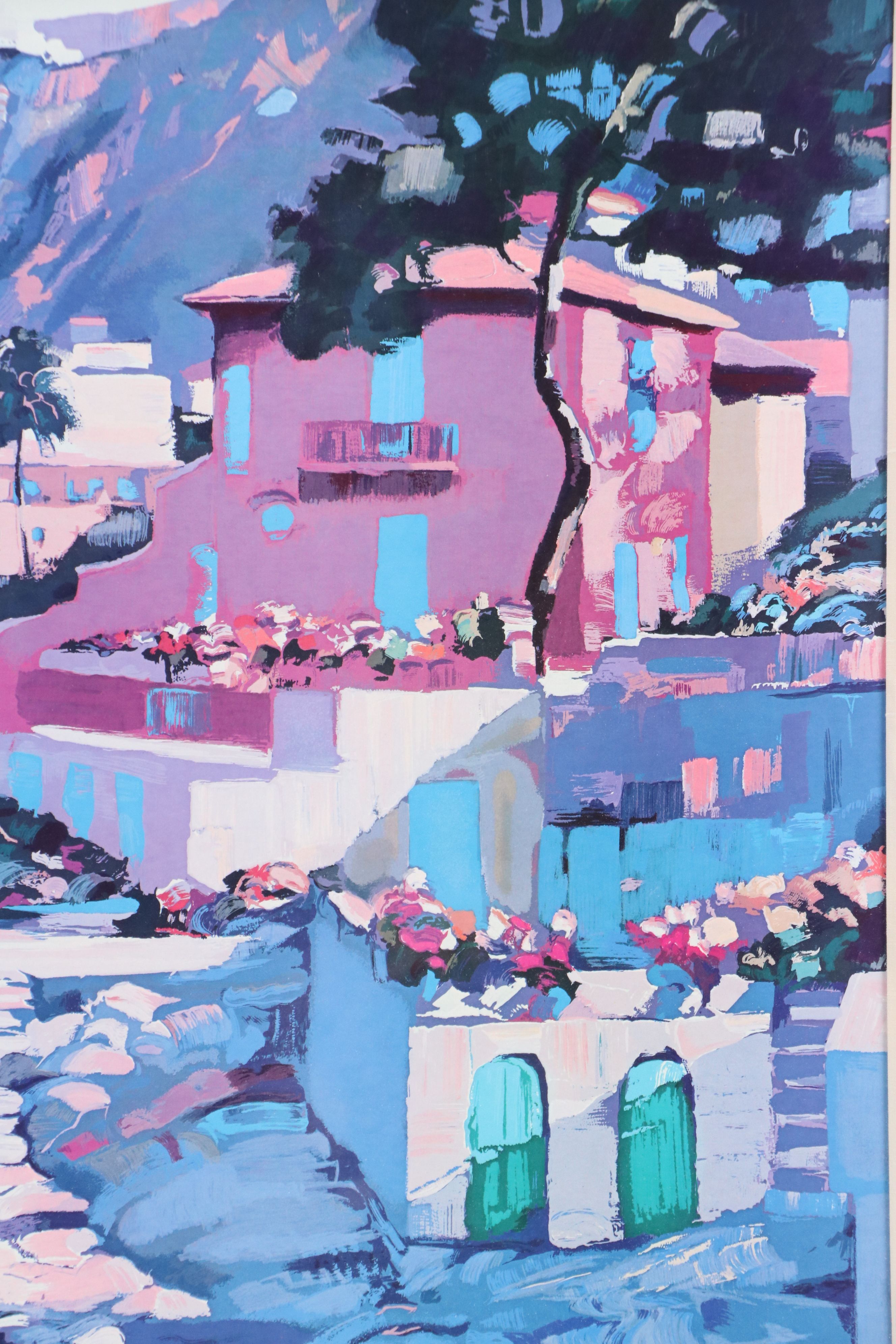 After Howard Behrens Offset Lithograph "Memories of Italy: Riviera," 1993