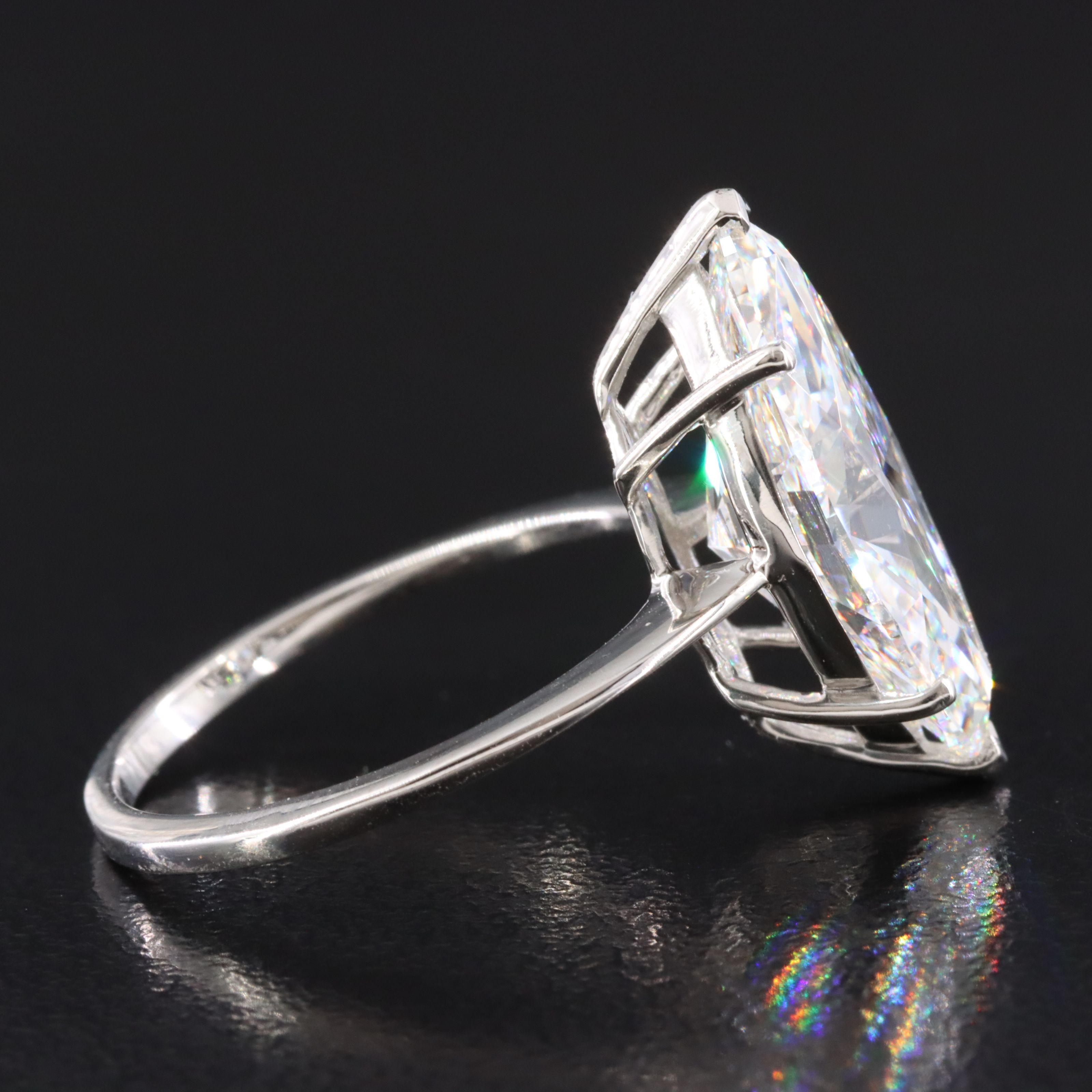 Platinum 5.05 CT Lab Grown Diamond Solitaire Ring with IGI Report