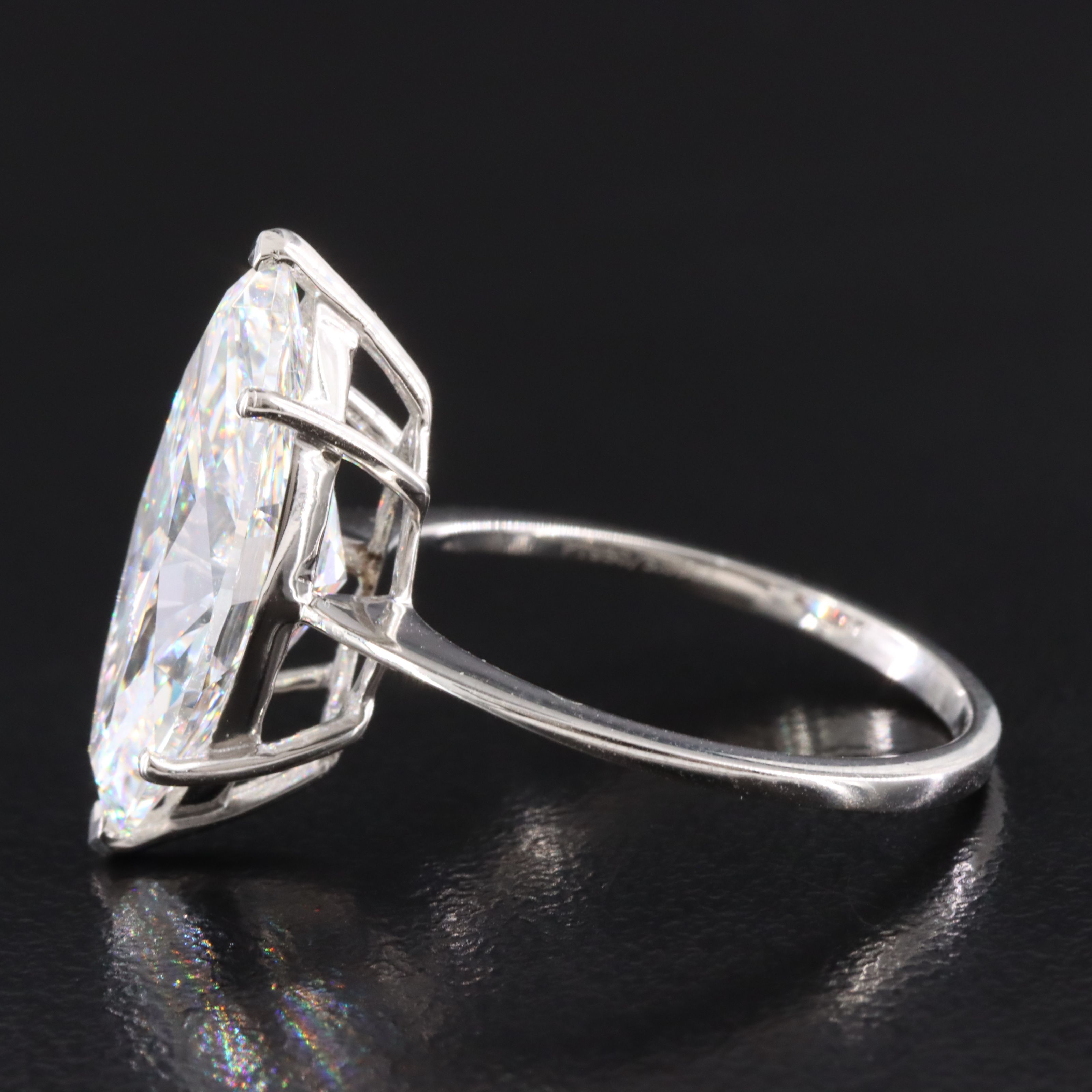 Platinum 5.05 CT Lab Grown Diamond Solitaire Ring with IGI Report