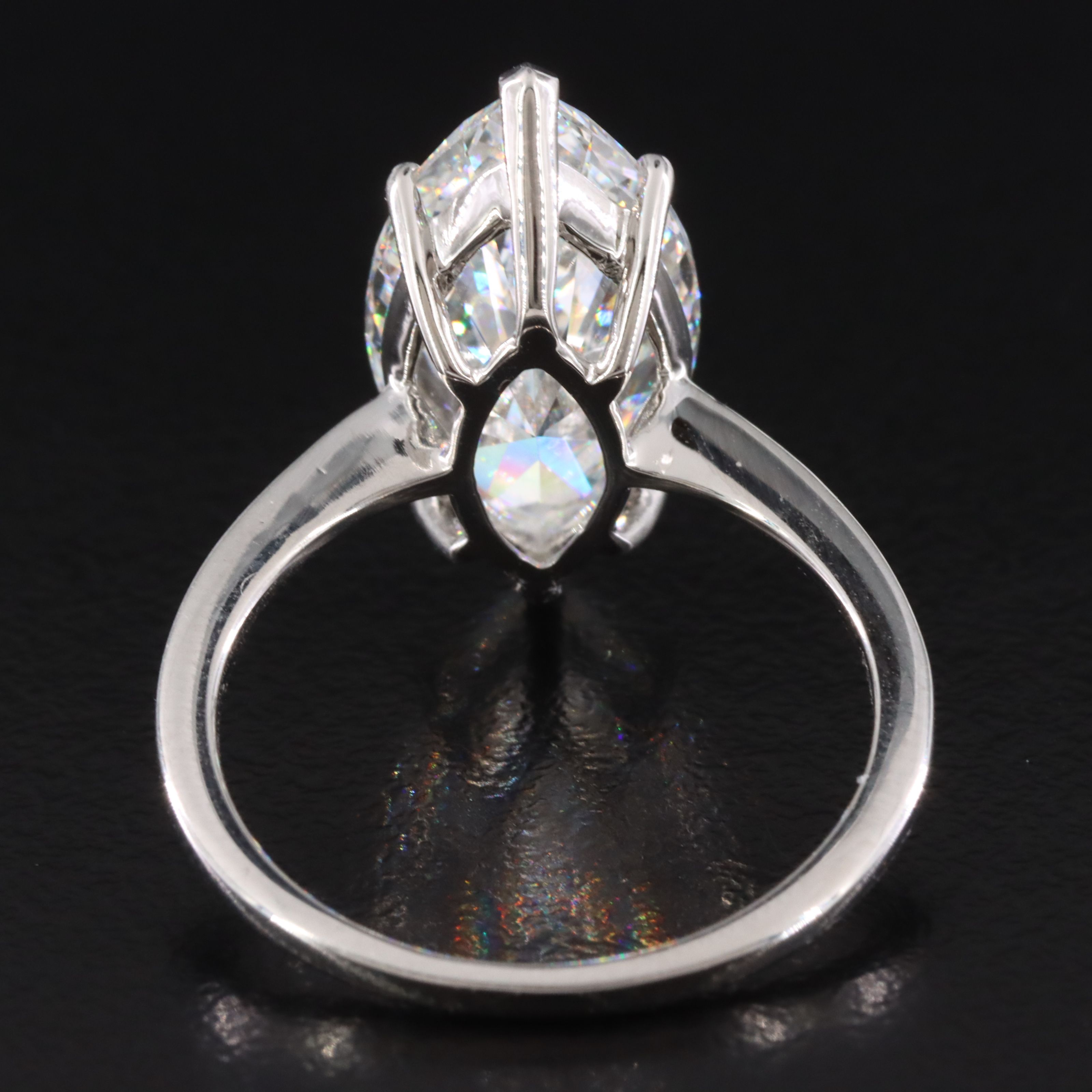 Platinum 5.05 CT Lab Grown Diamond Solitaire Ring with IGI Report