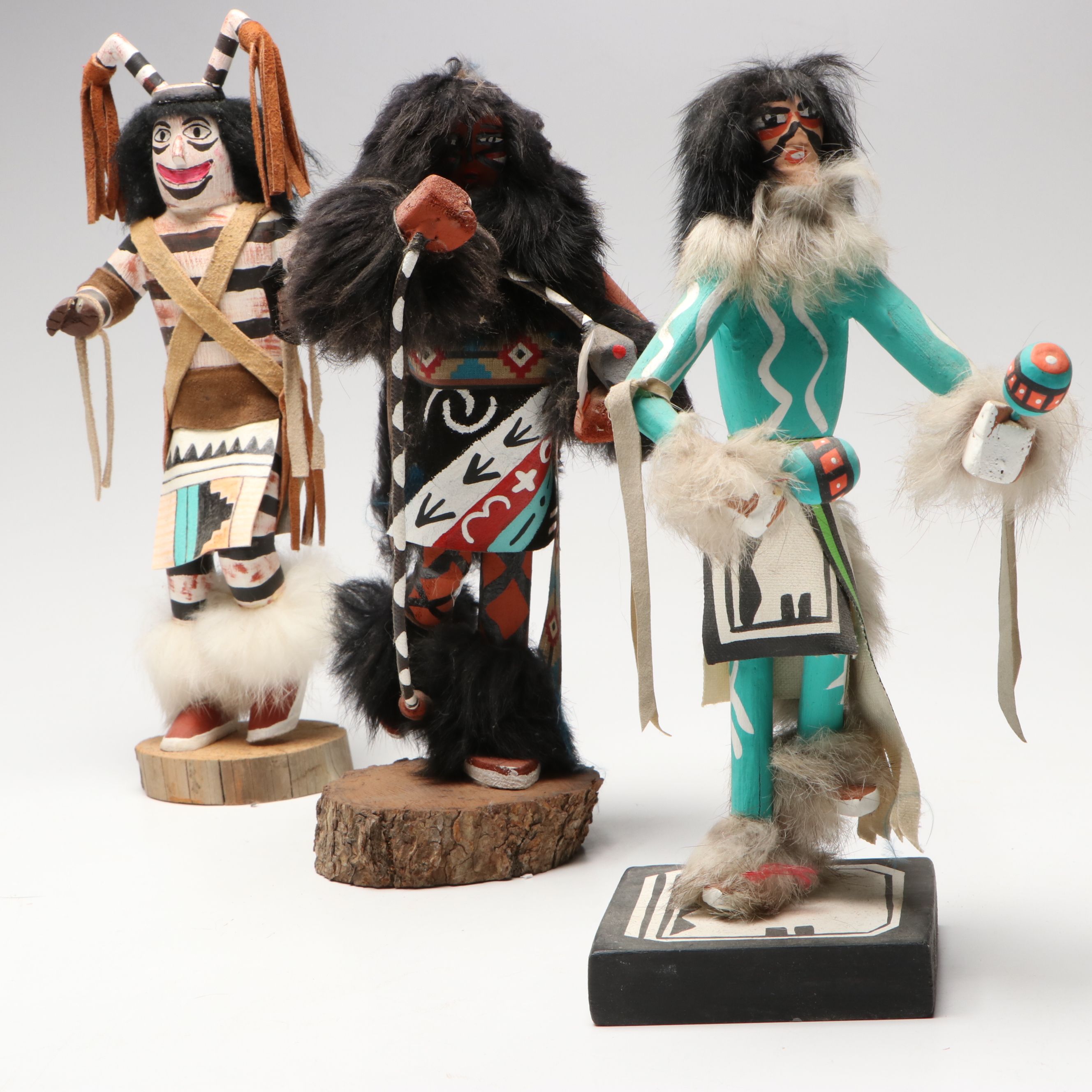 Little Bird "Snake Dancer" with Other Handcrafted Kachina Dolls