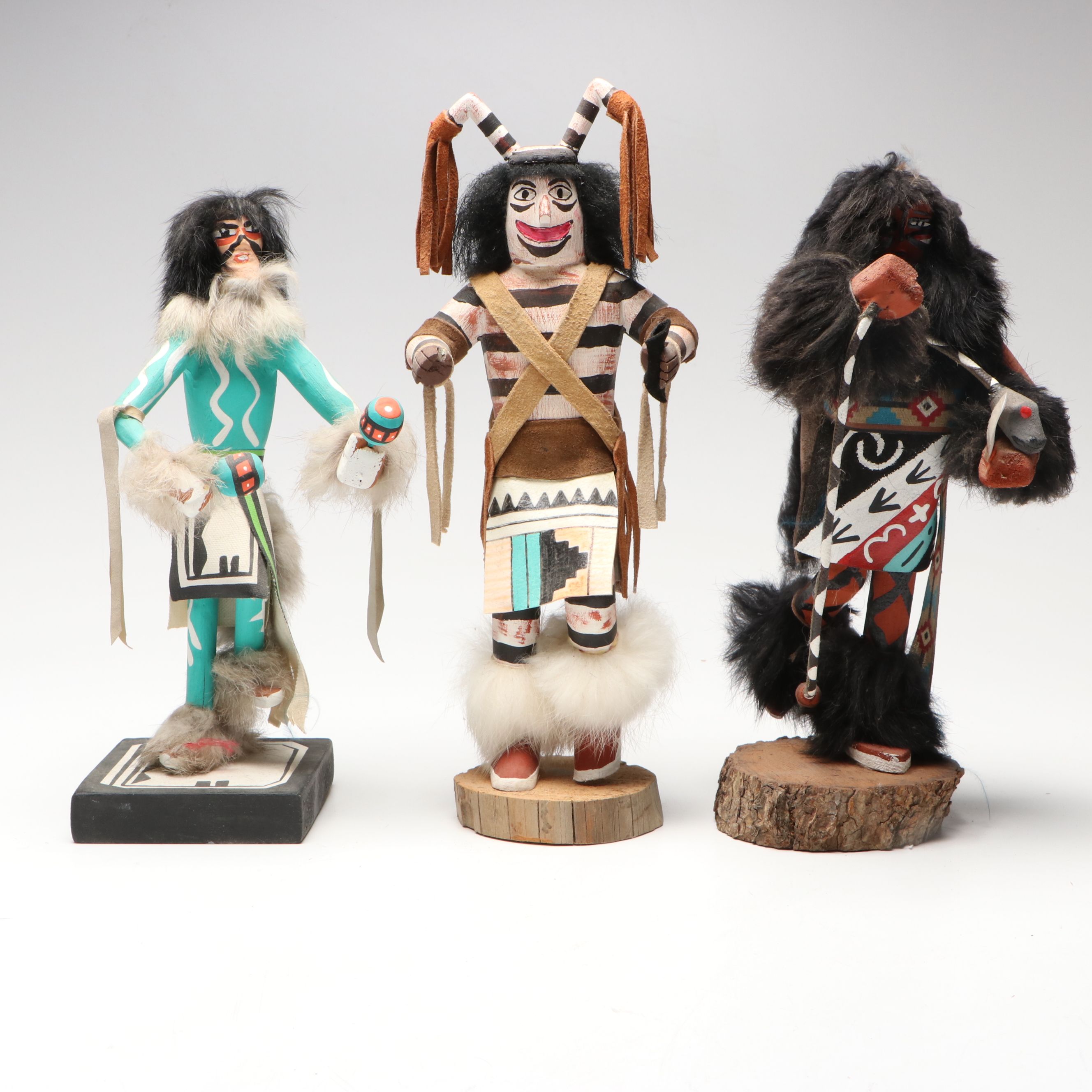 Little Bird "Snake Dancer" with Other Handcrafted Kachina Dolls