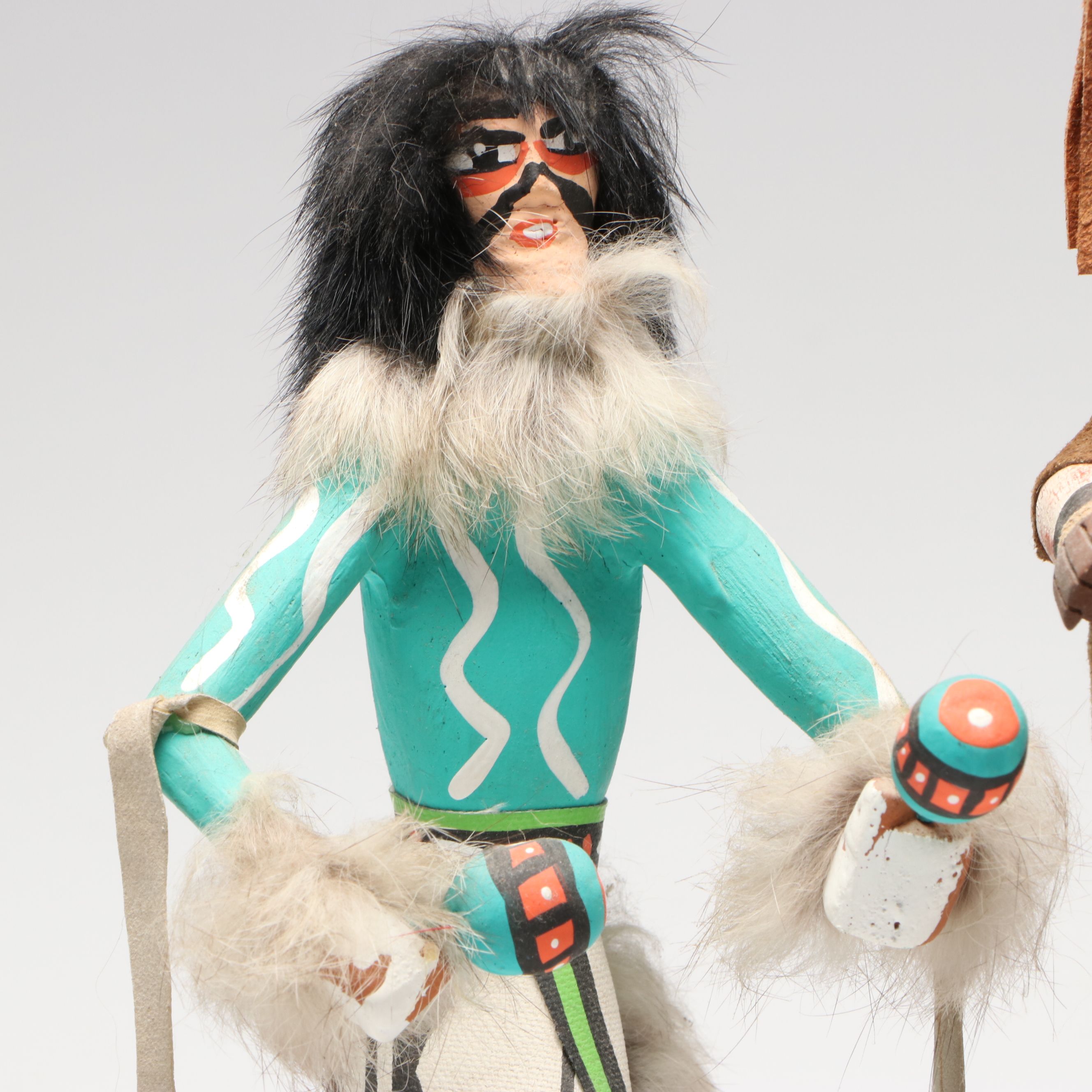 Little Bird "Snake Dancer" with Other Handcrafted Kachina Dolls