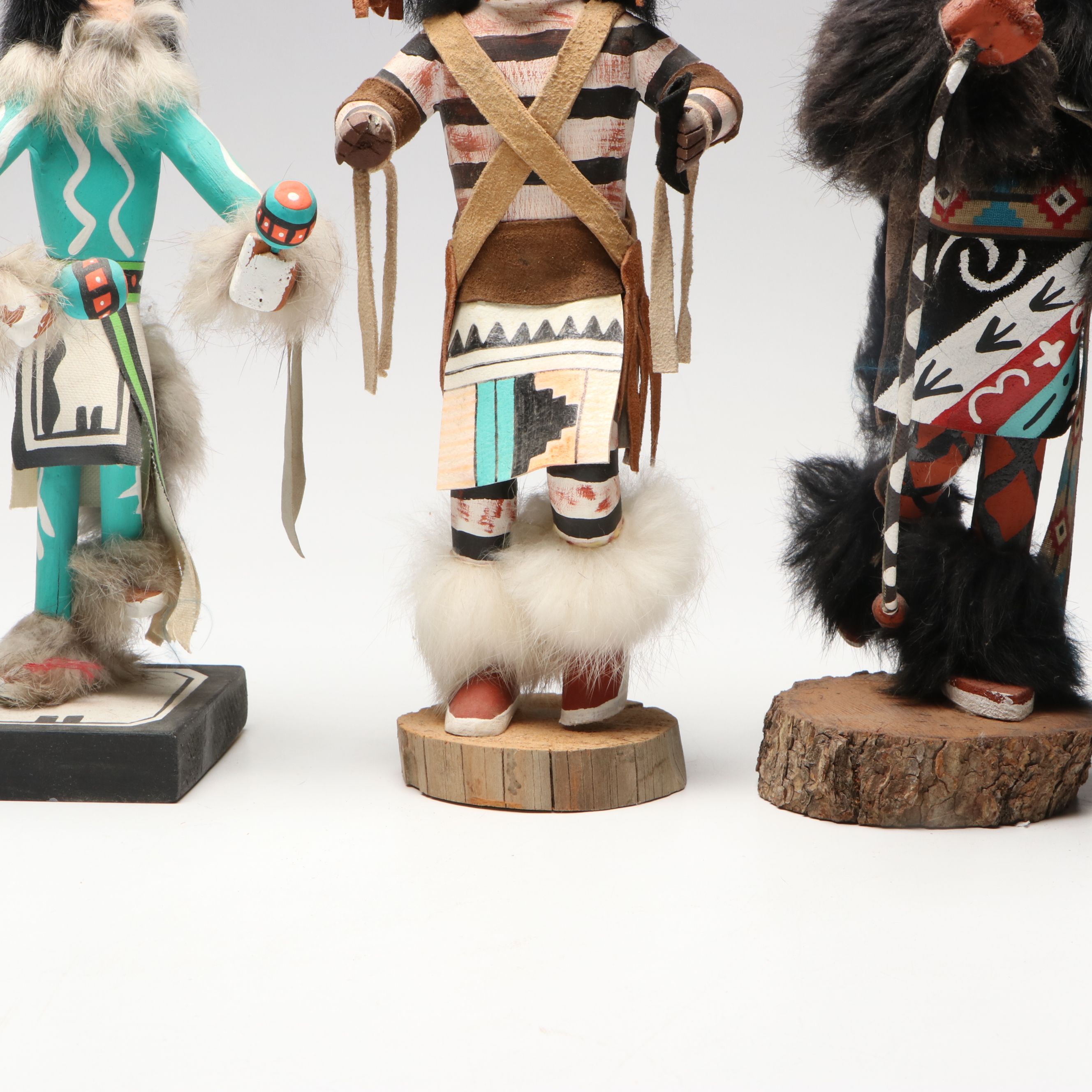Little Bird "Snake Dancer" with Other Handcrafted Kachina Dolls