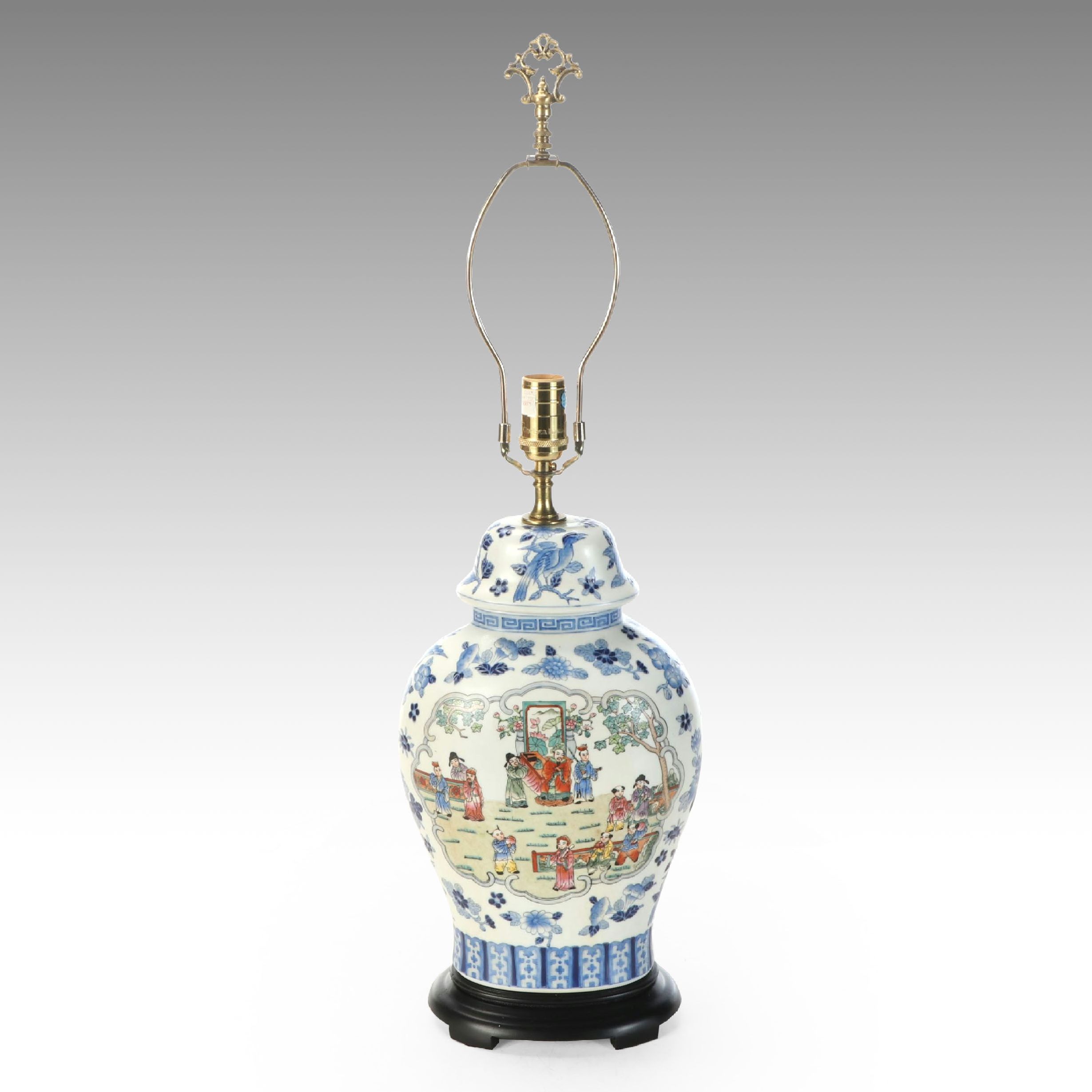 Chelsea House Chinese Porcelain Ginger Jar Table Lamp