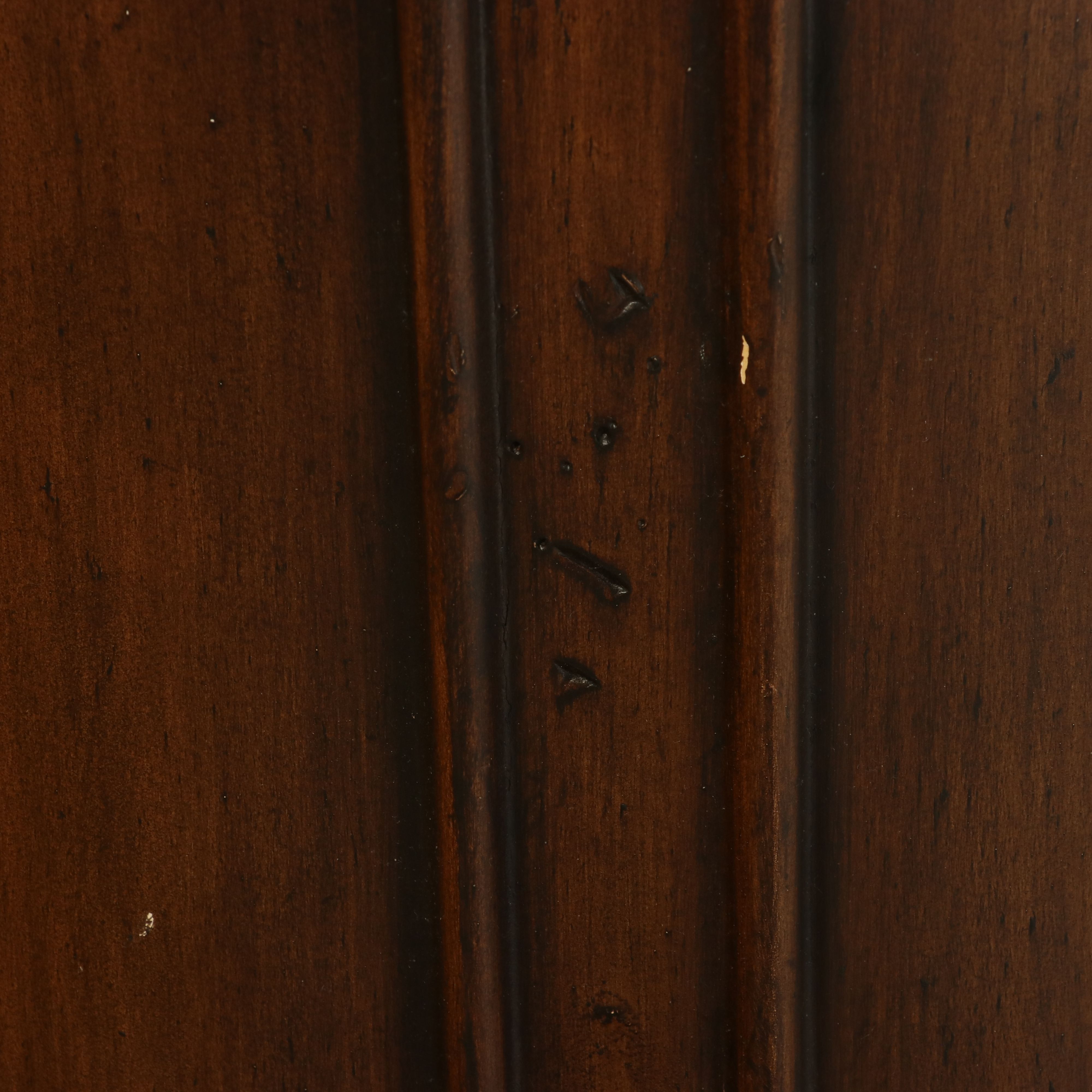 Regency Style Round Three-Drawer Commode with Fretwork Gallery