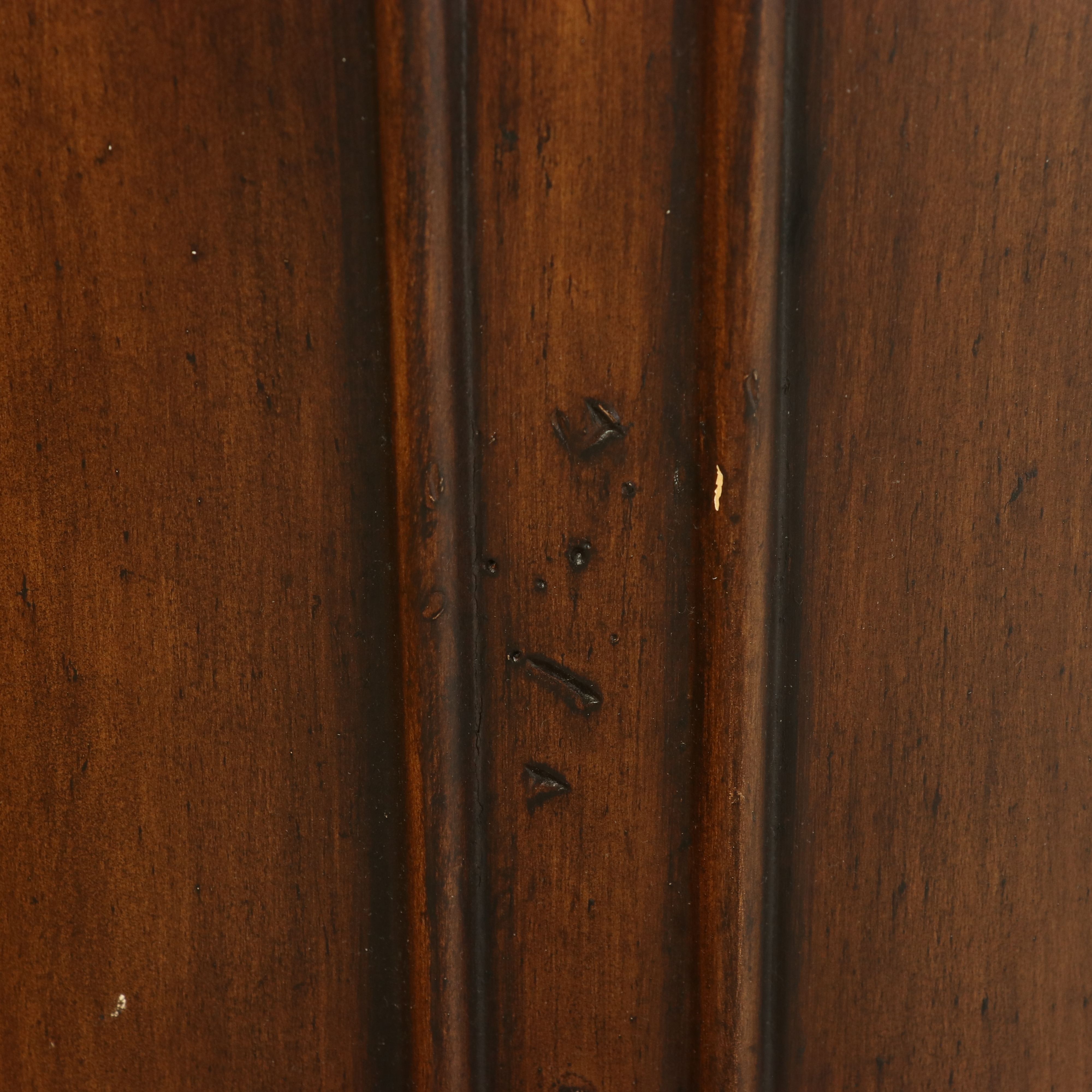 Regency Style Round Three-Drawer Commode with Fretwork Gallery