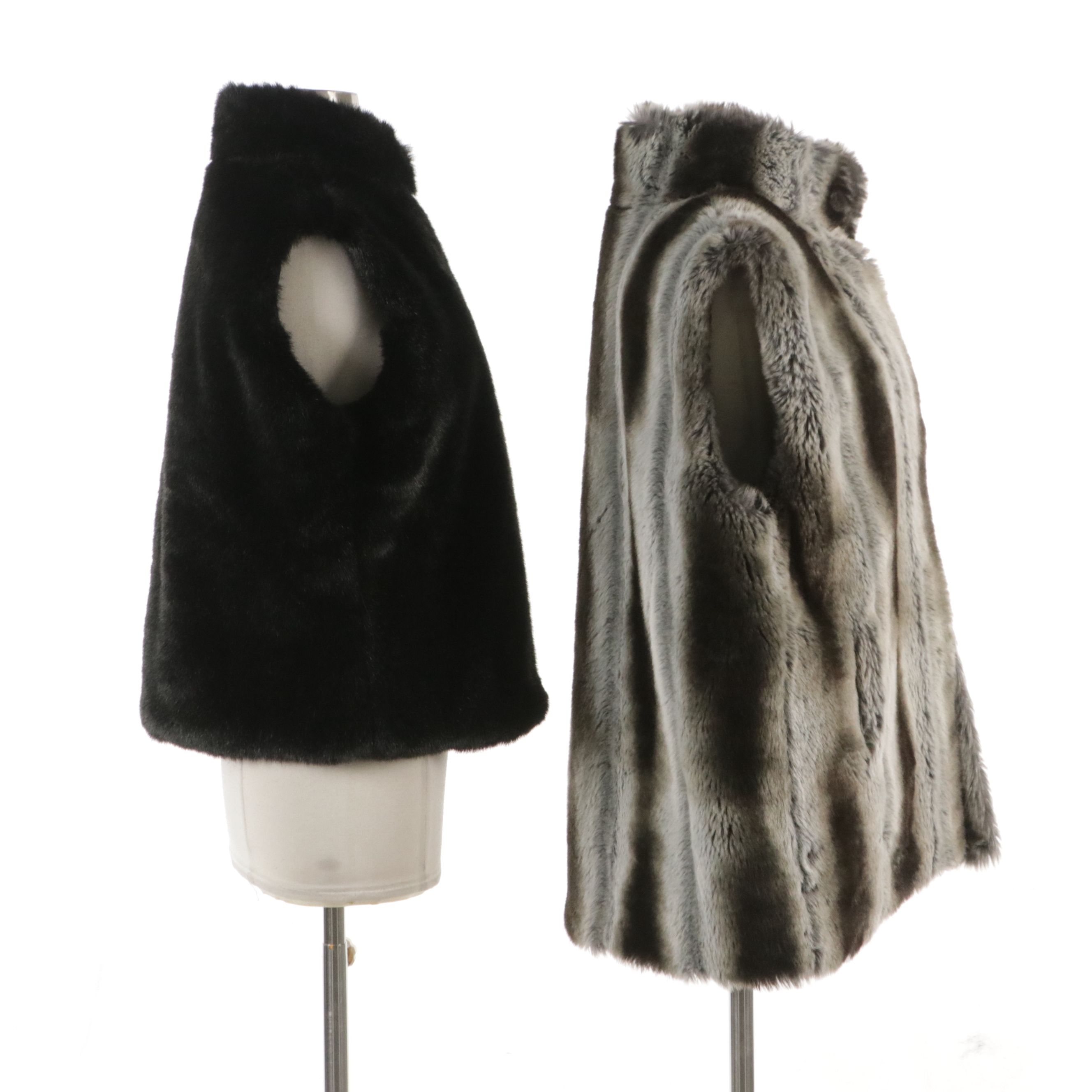 Oleg Cassini and Cejon Faux Fur Vests