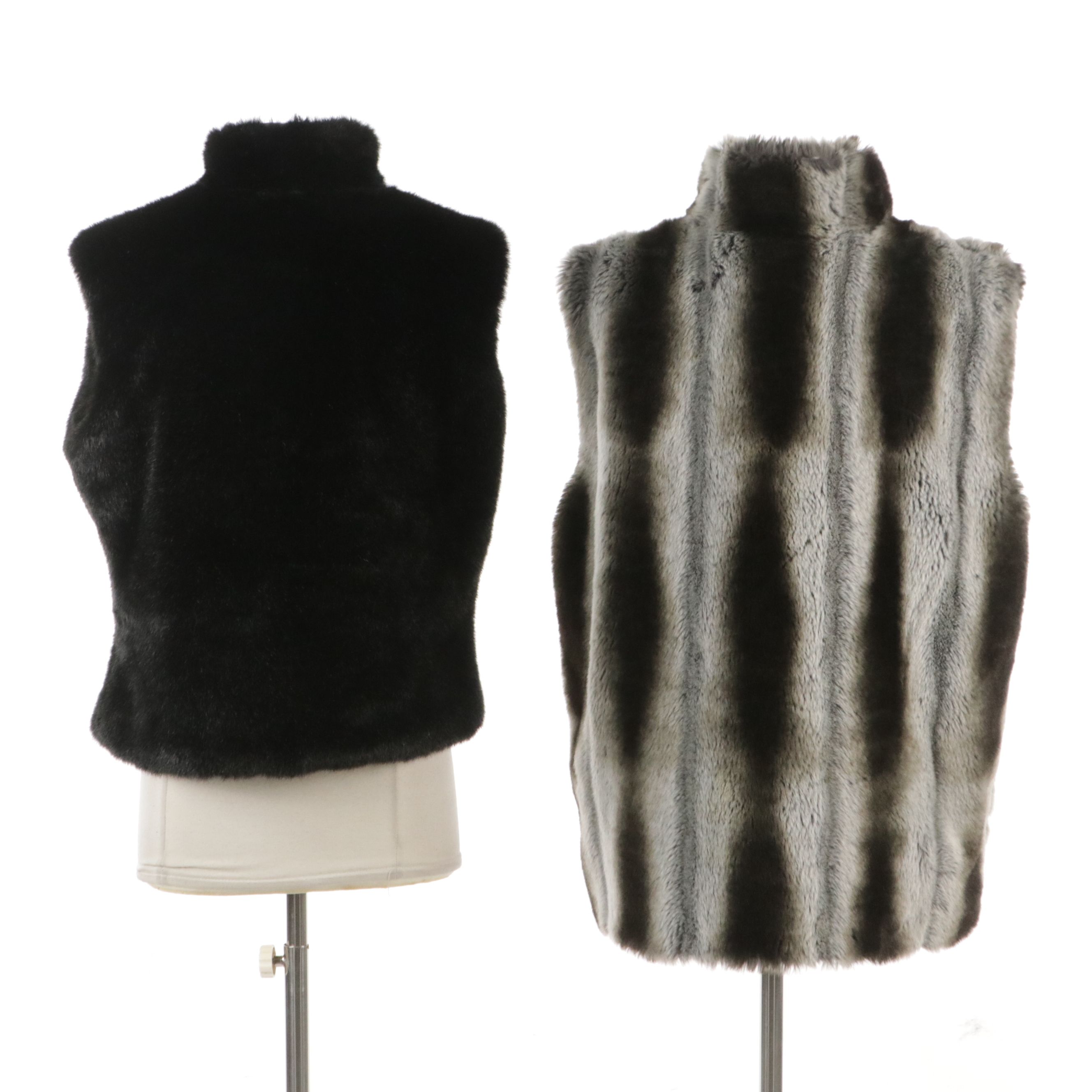 Oleg Cassini and Cejon Faux Fur Vests