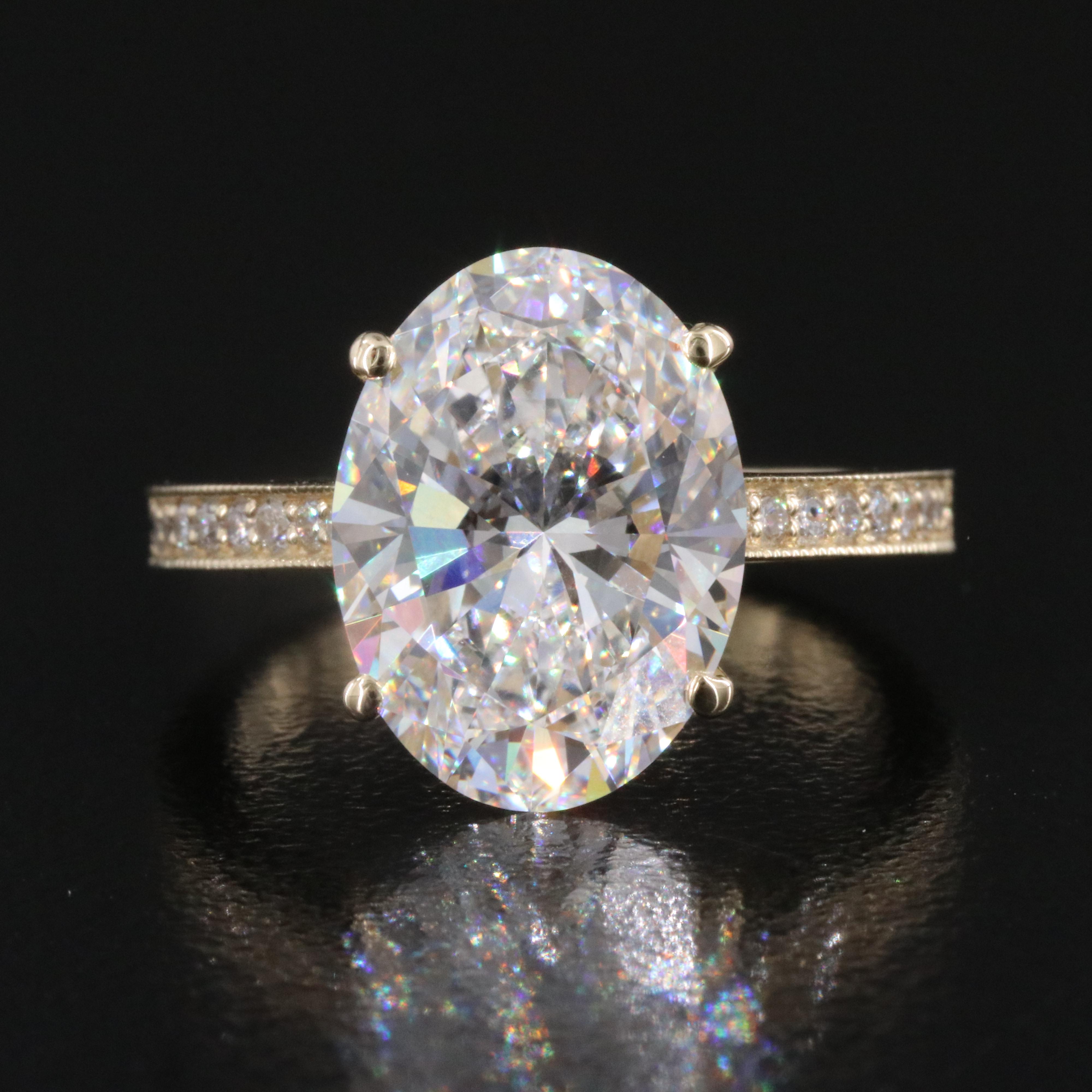 14K 5.22 CTW Lab Grown Diamond Ring with IGI Report