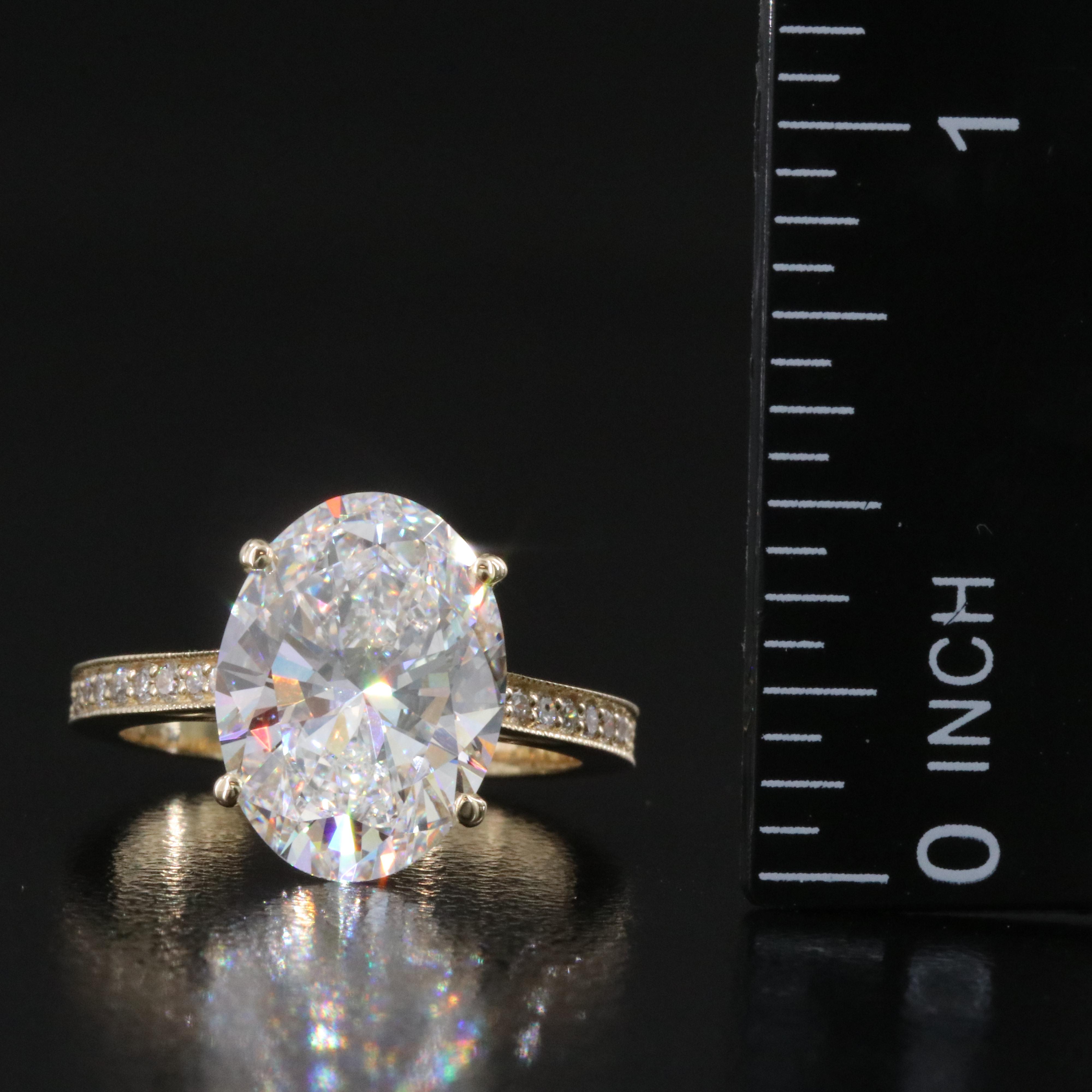 14K 5.22 CTW Lab Grown Diamond Ring with IGI Report