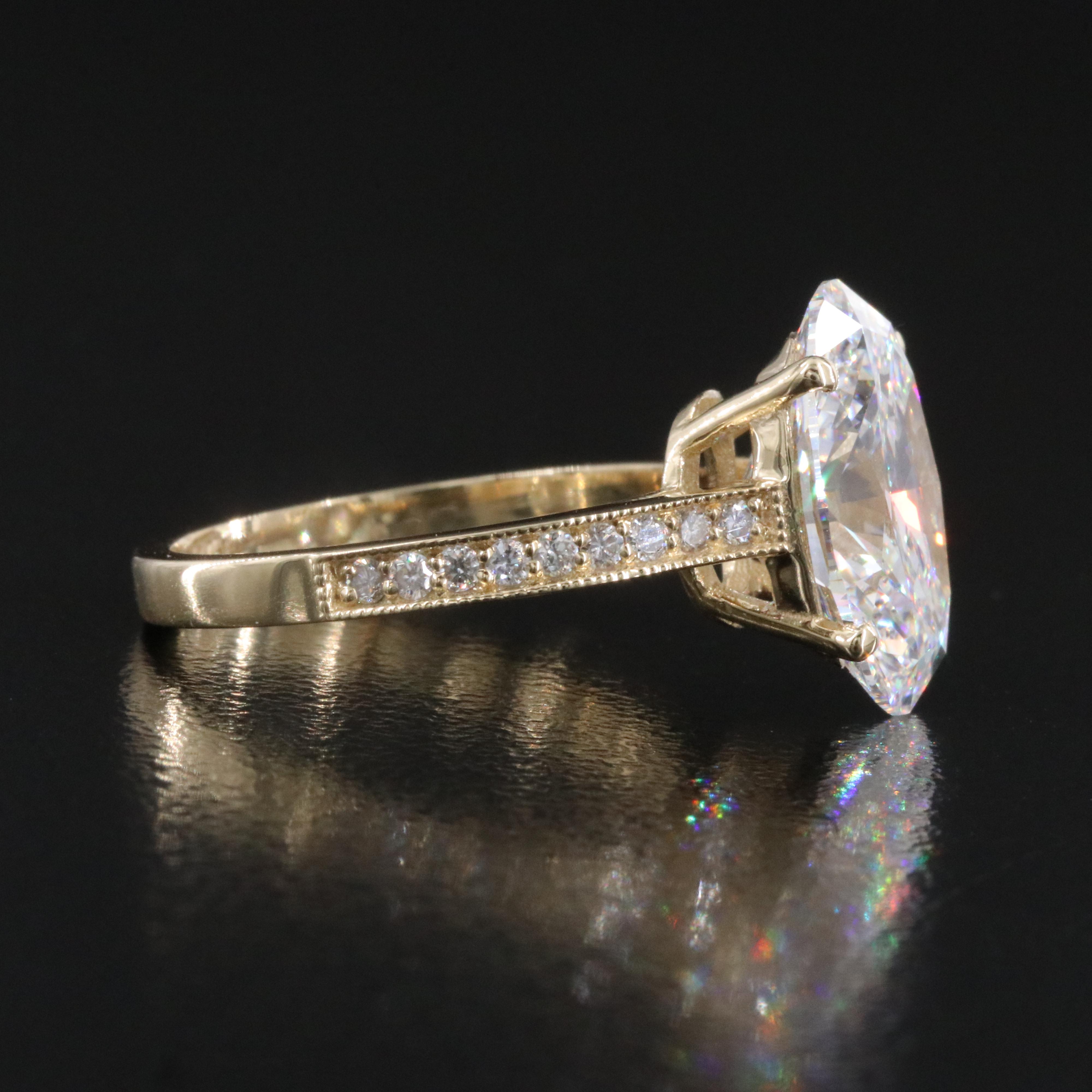 14K 5.22 CTW Lab Grown Diamond Ring with IGI Report