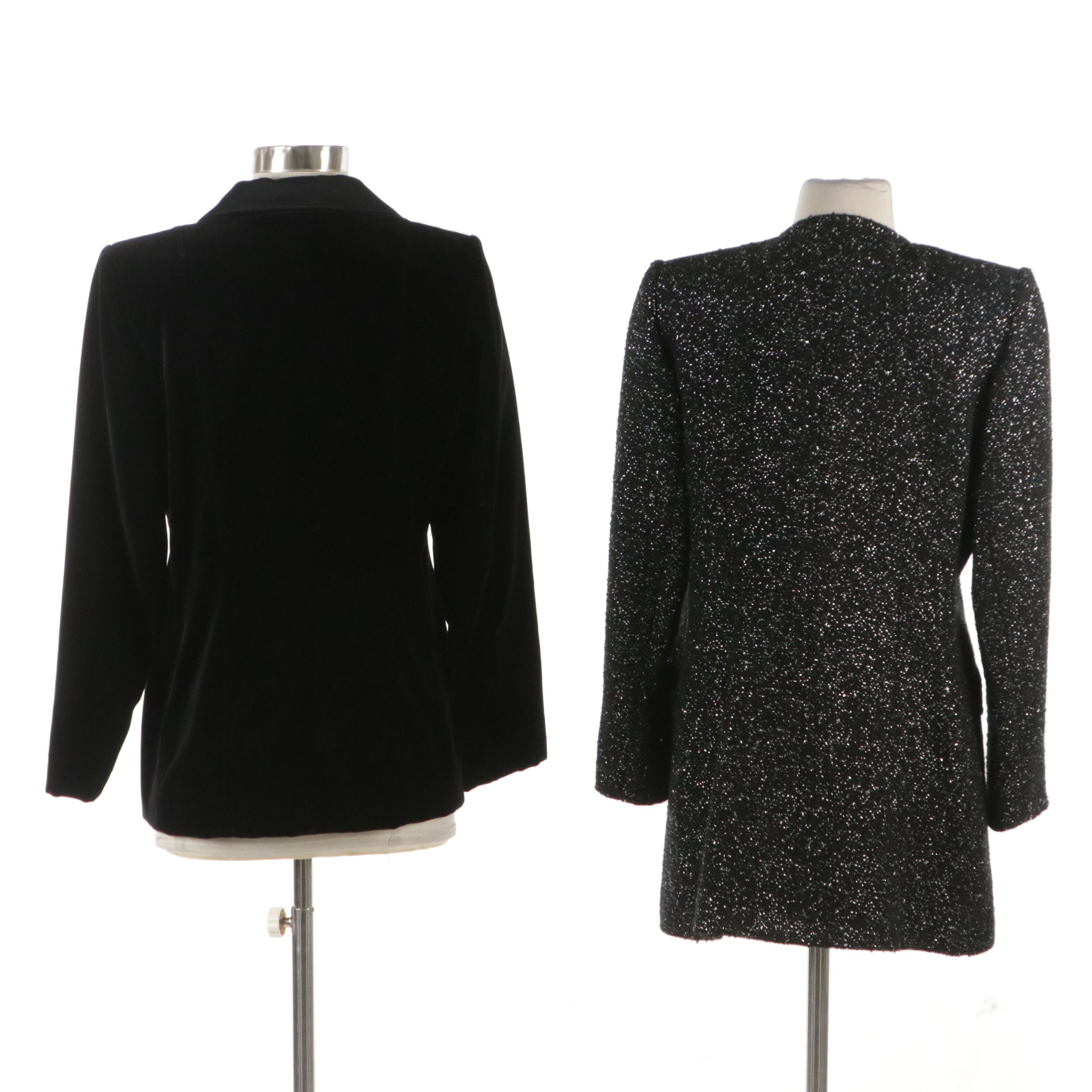 Yves Saint Laurent Encore Evening Jackets in Velvet and Bouclé Wool Knit