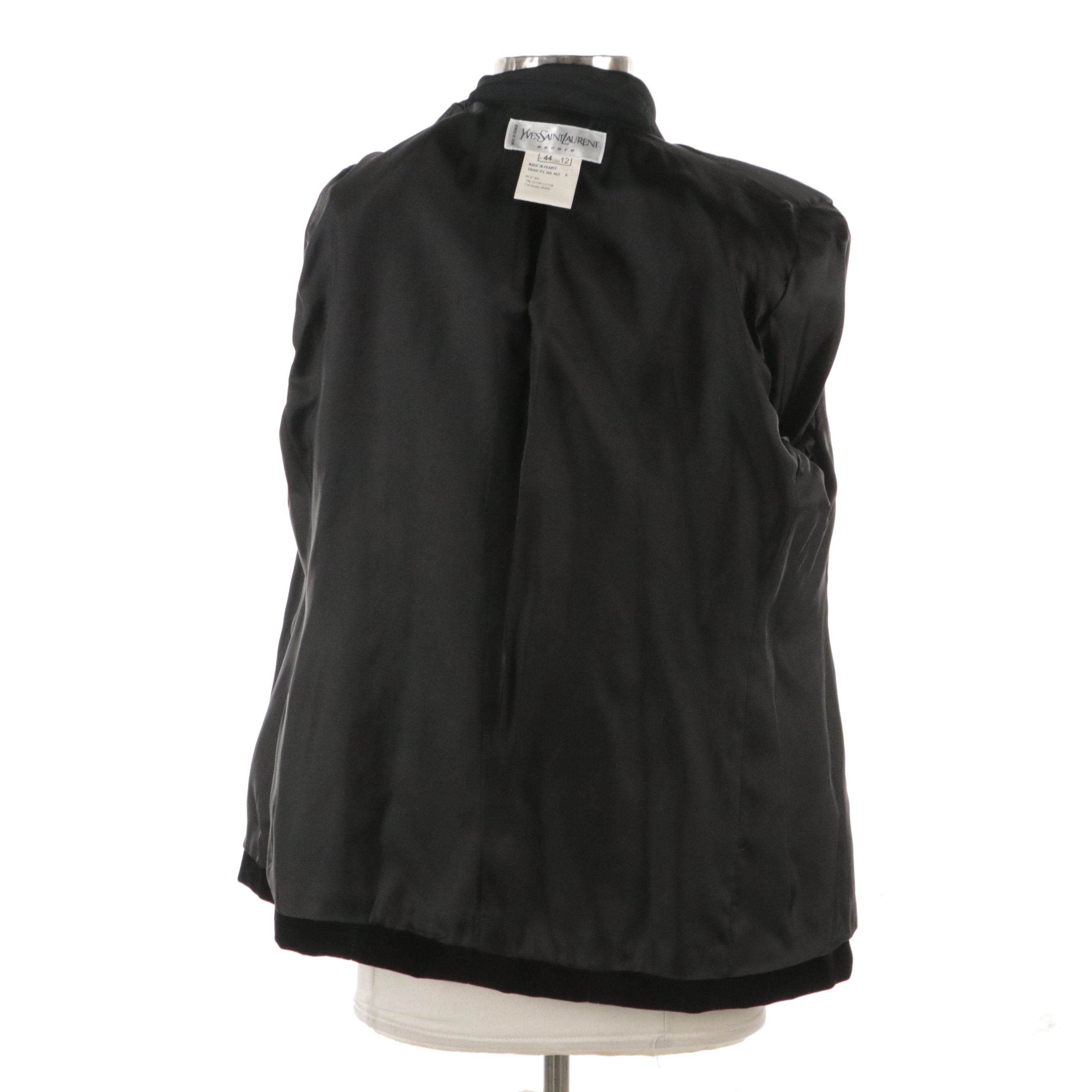 Yves Saint Laurent Encore Evening Jackets in Velvet and Bouclé Wool Knit