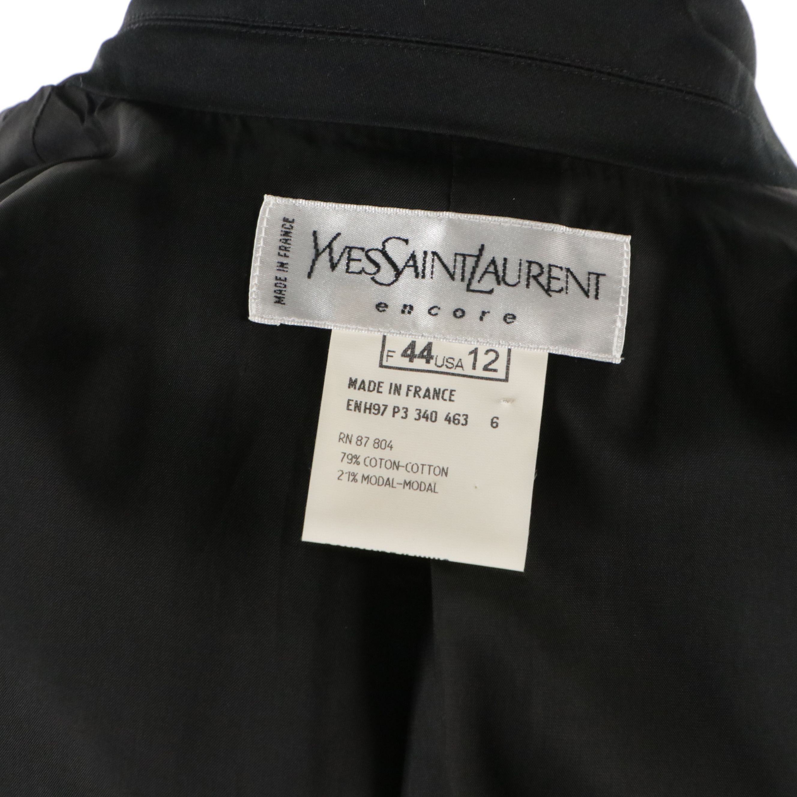 Yves Saint Laurent Encore Evening Jackets in Velvet and Bouclé Wool Knit